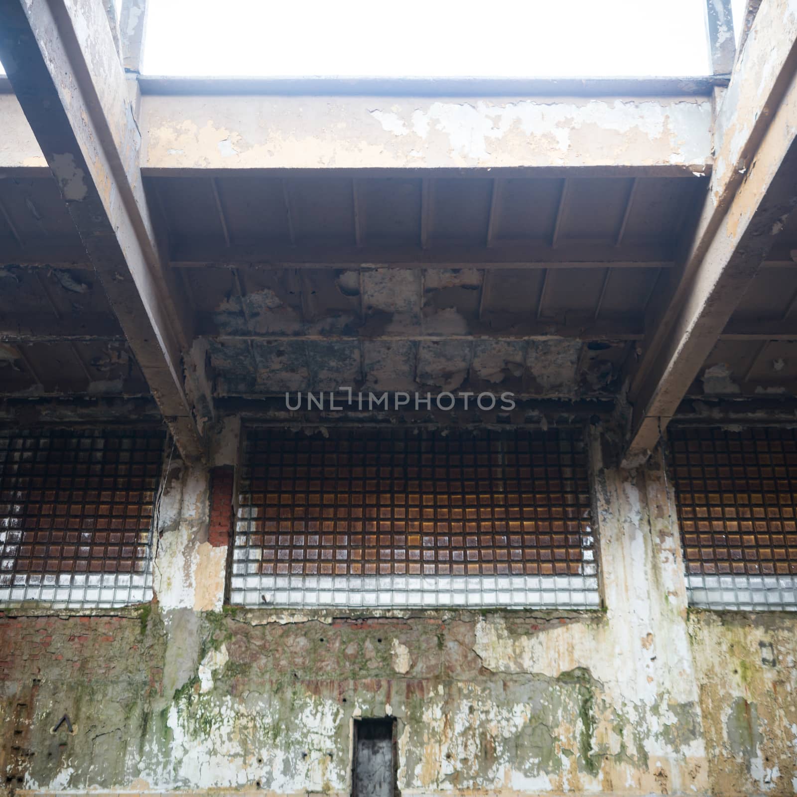 ruins of a very heavily polluted industrial factory, industrial series