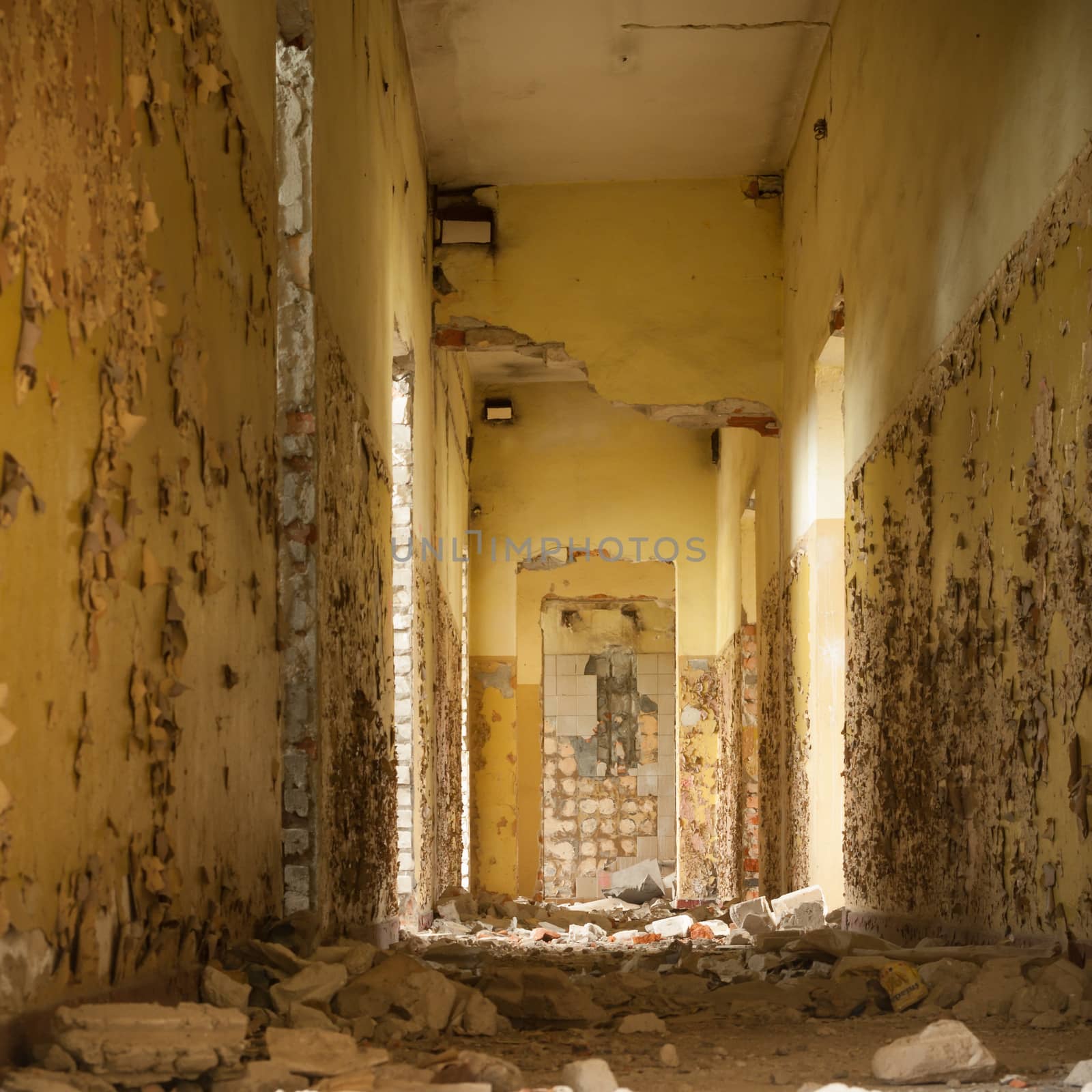 ruins of a very heavily polluted industrial factory, industrial series