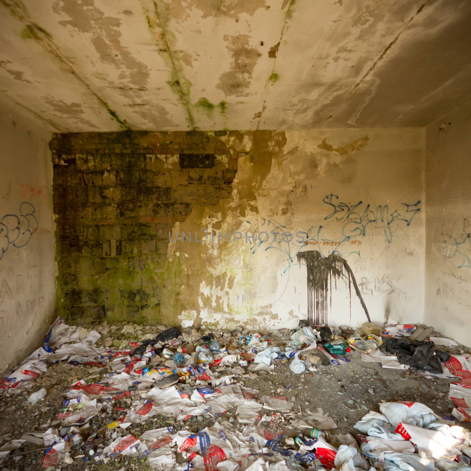 ruins of a very heavily polluted industrial factory, industrial series