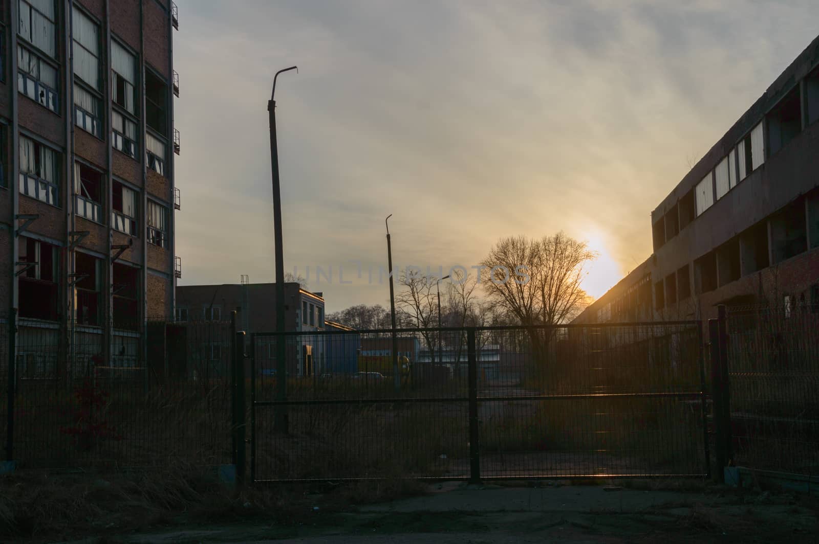 ruins of a very heavily polluted industrial factory, industrial series