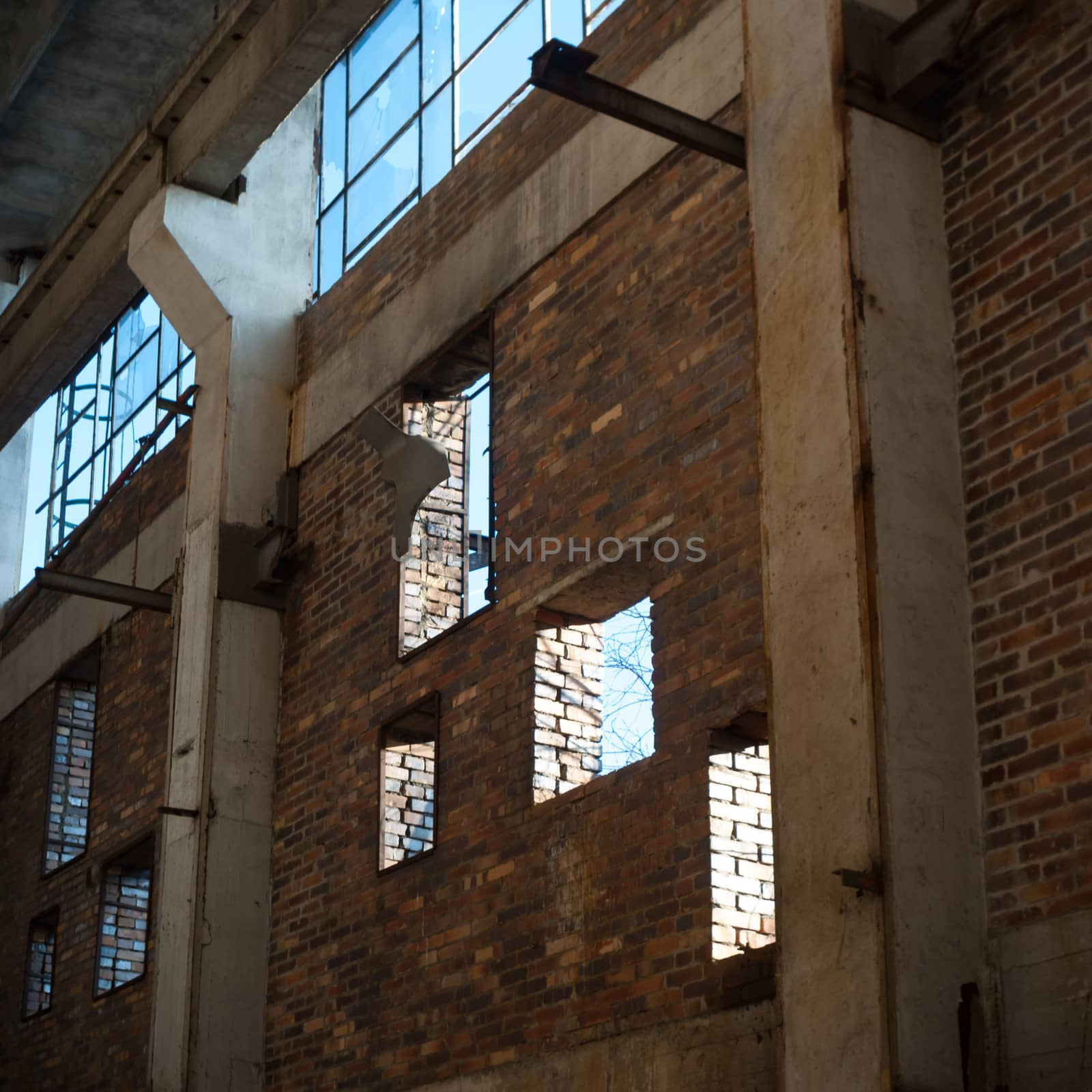 ruins of a very heavily polluted industrial factory, industrial series