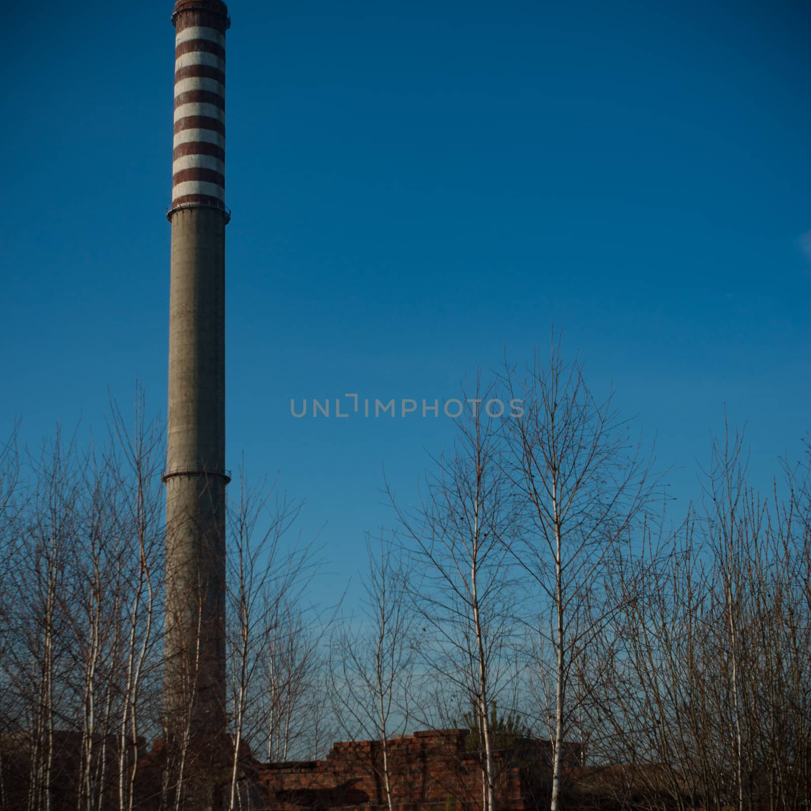 ruins of a very heavily polluted industrial factory, industrial series