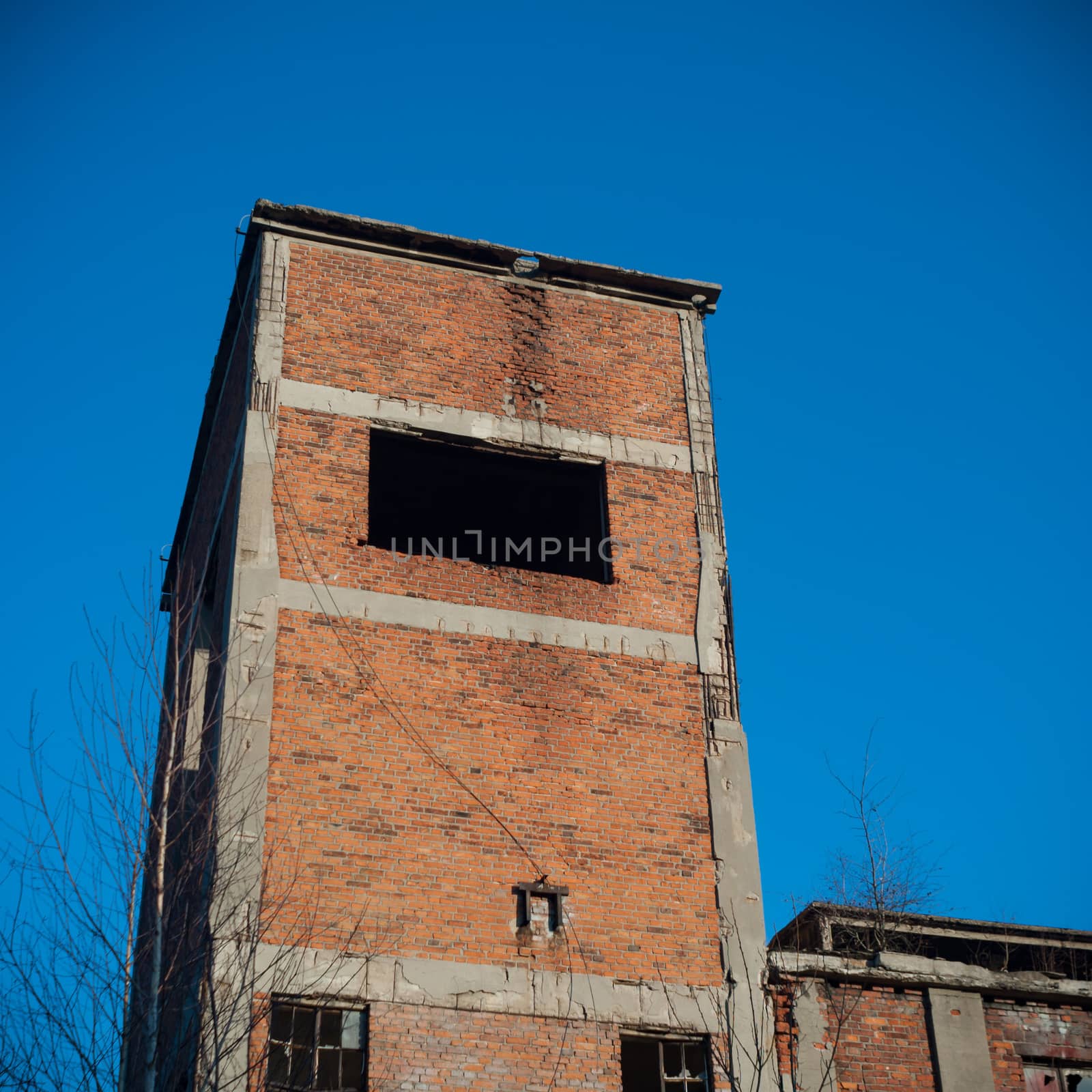 ruins of a very heavily polluted industrial factory, industrial series