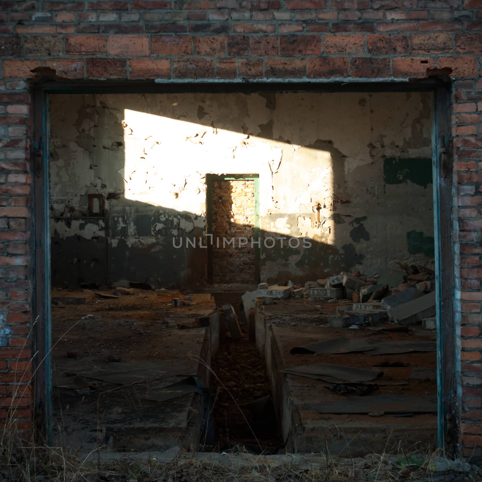ruins of a very heavily polluted industrial factory, industrial series