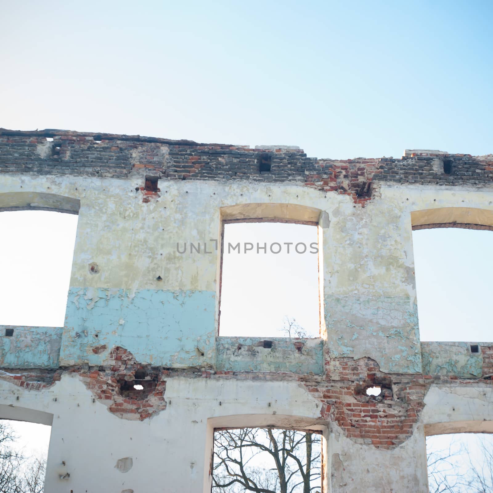 ruins of a very heavily polluted industrial factory, industrial series