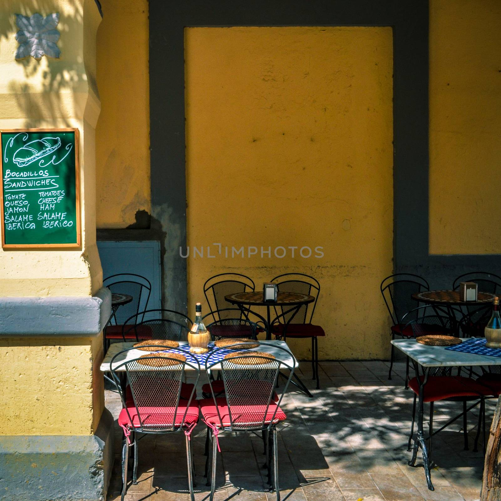 Empty Restaurant in Ibiza Spain