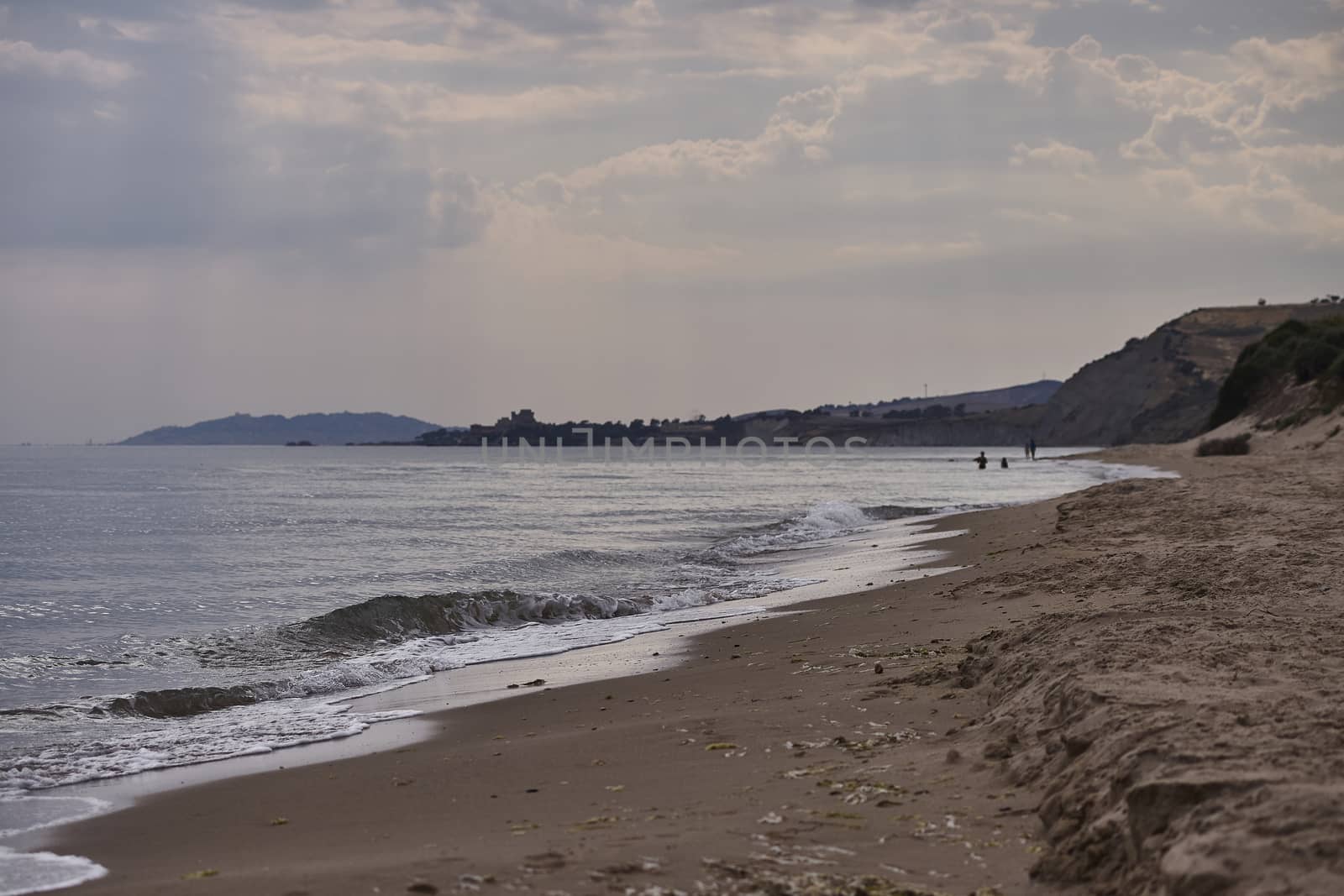 Marina di Butera beach during a summer day with...