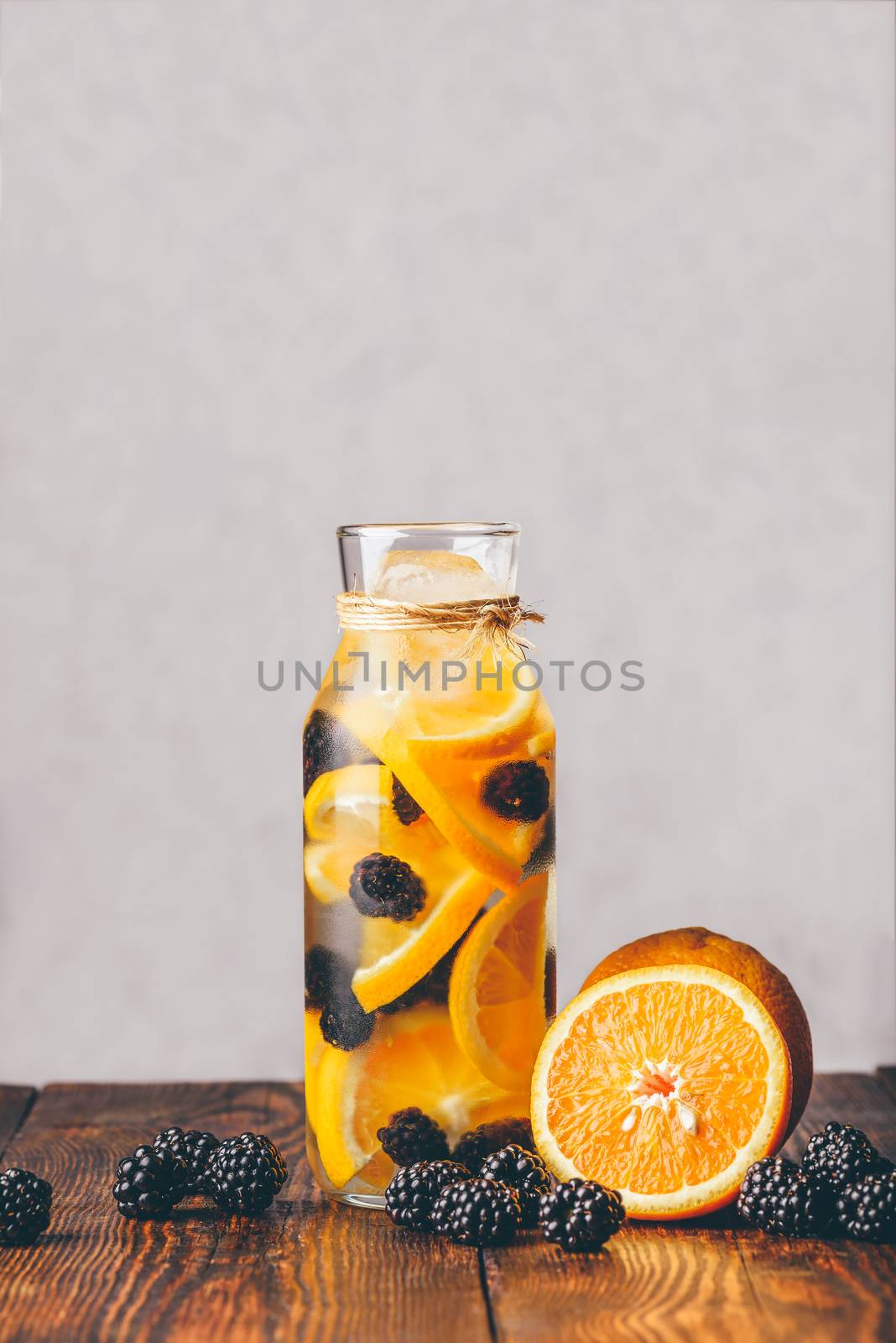 Bottle of Water with Orange and Blackberry. by Seva_blsv