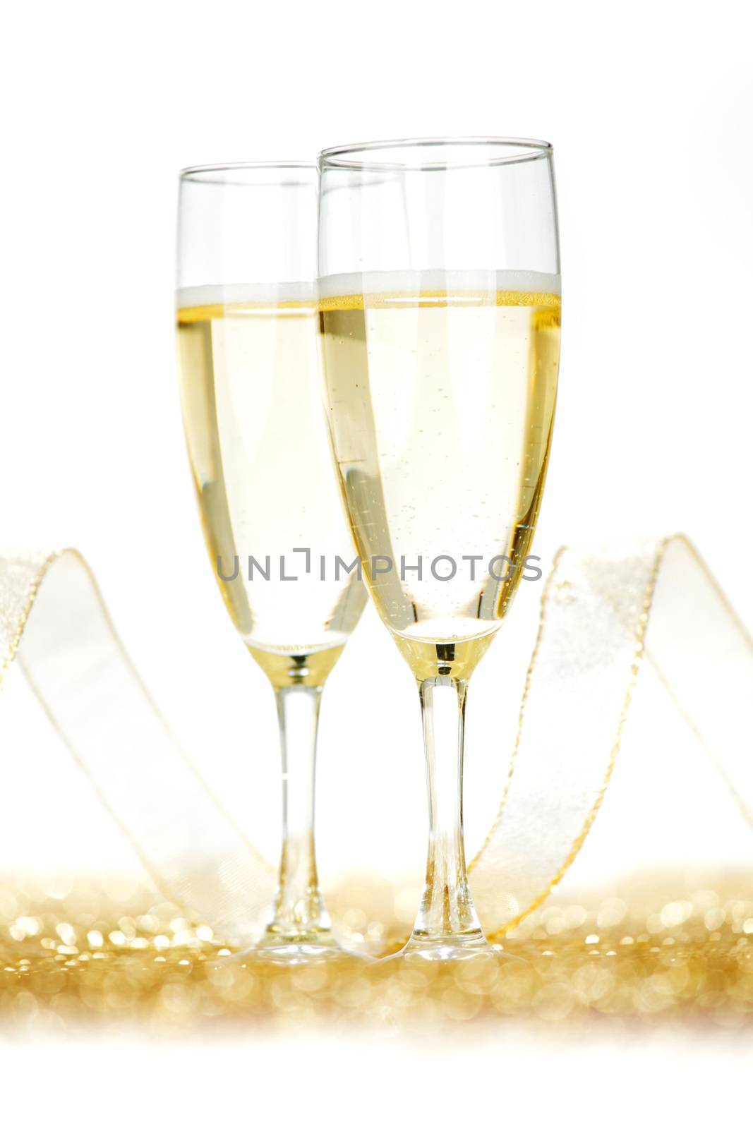Two champagne glasses by Yellowj