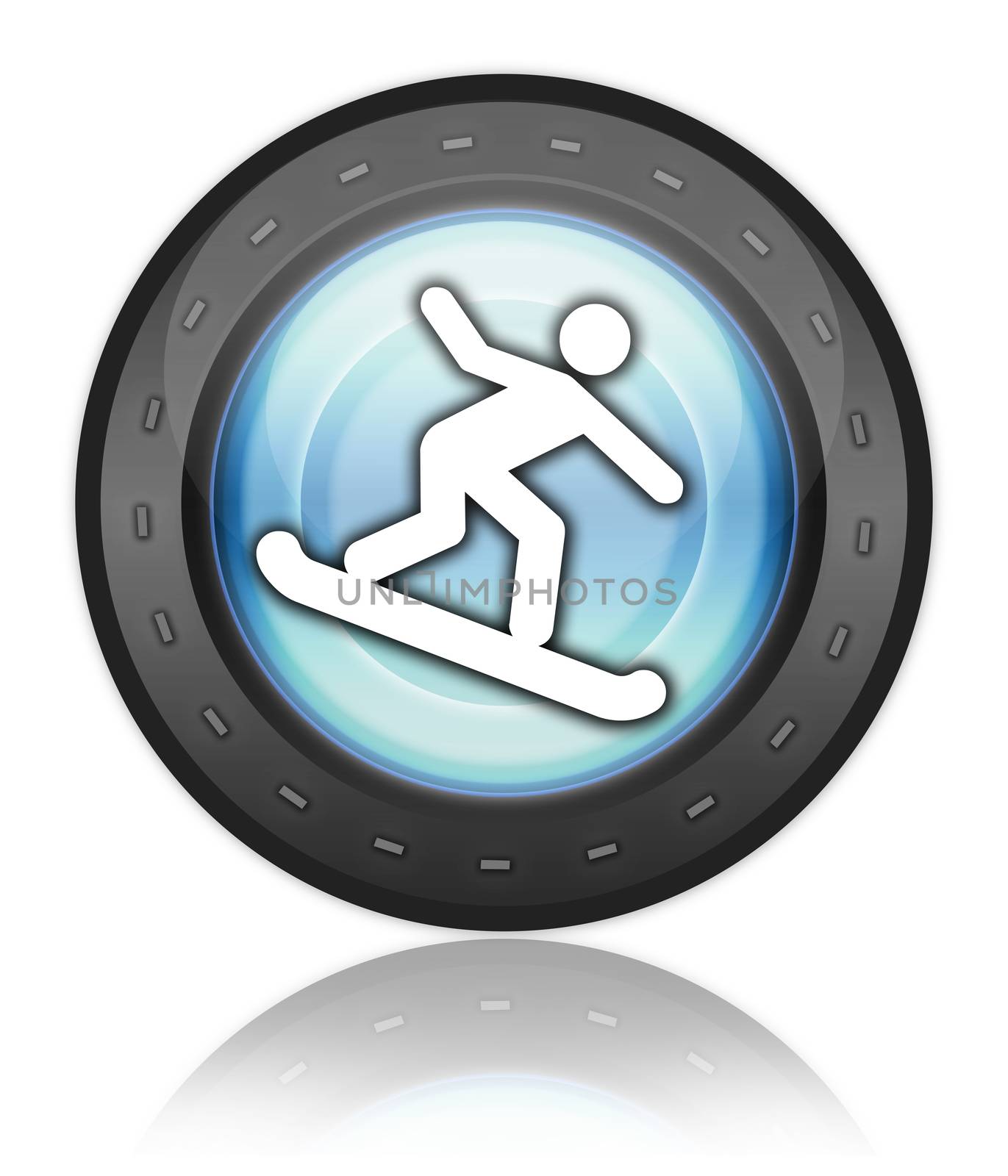 Icon, Button, Pictogram Snowboarding by mindscanner