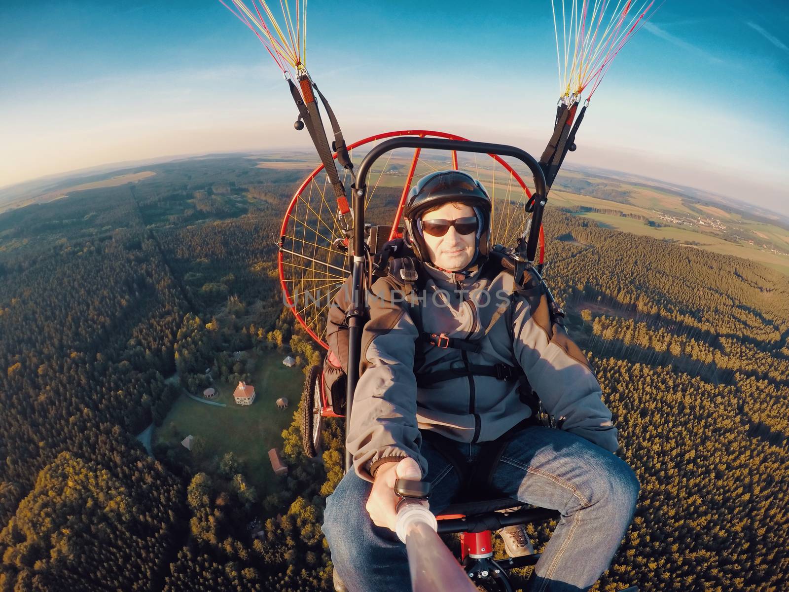 Powered paragliding tandem flight by artush