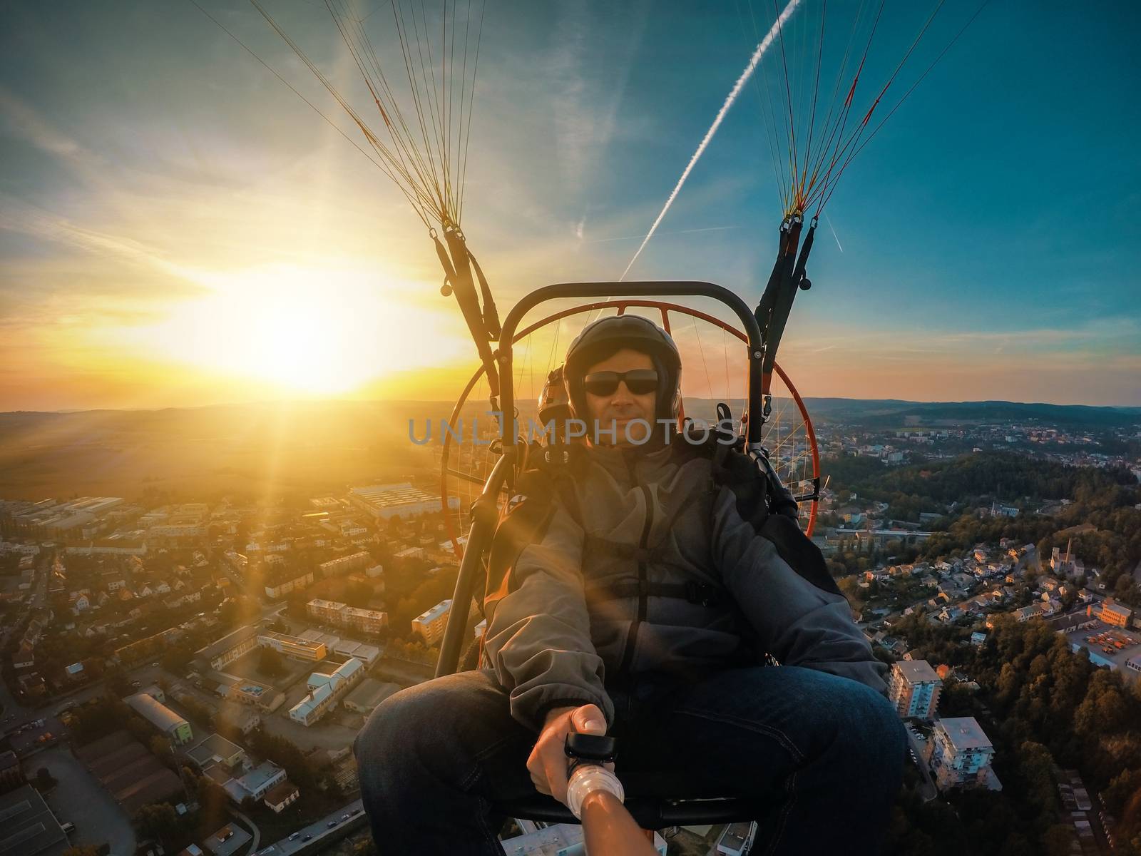 Powered paragliding tandem flight by artush