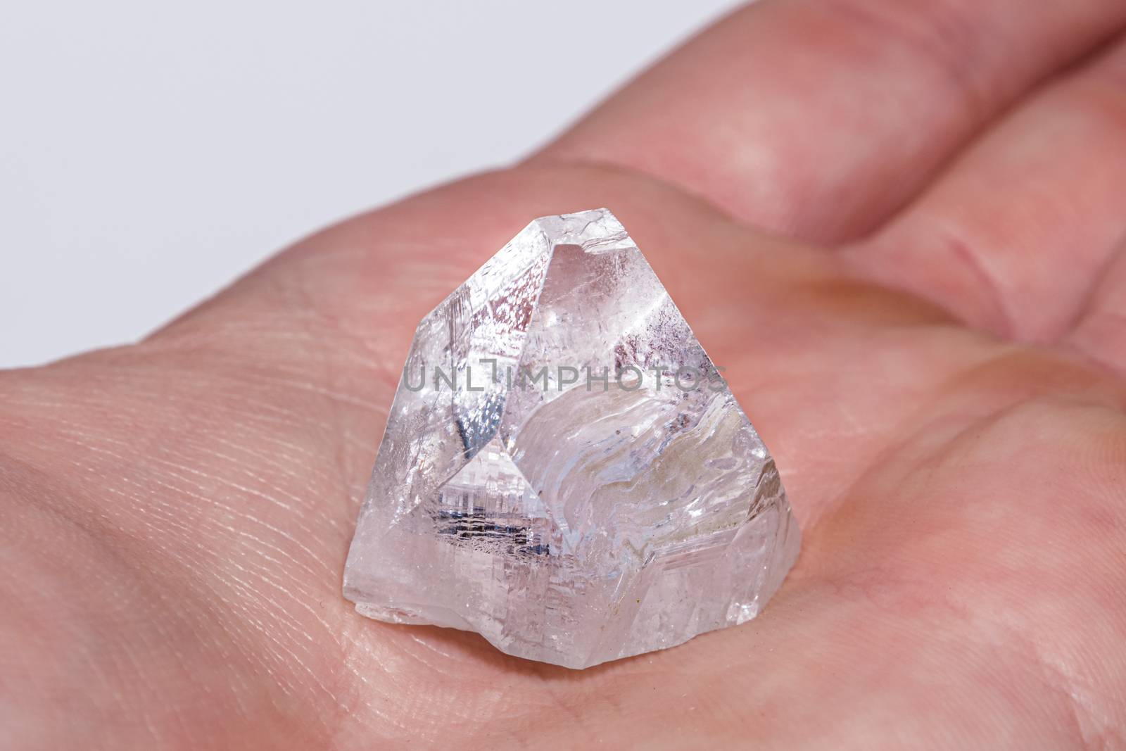 Dob rough diamond formed by volcanic heat and pressure inside earth in hand