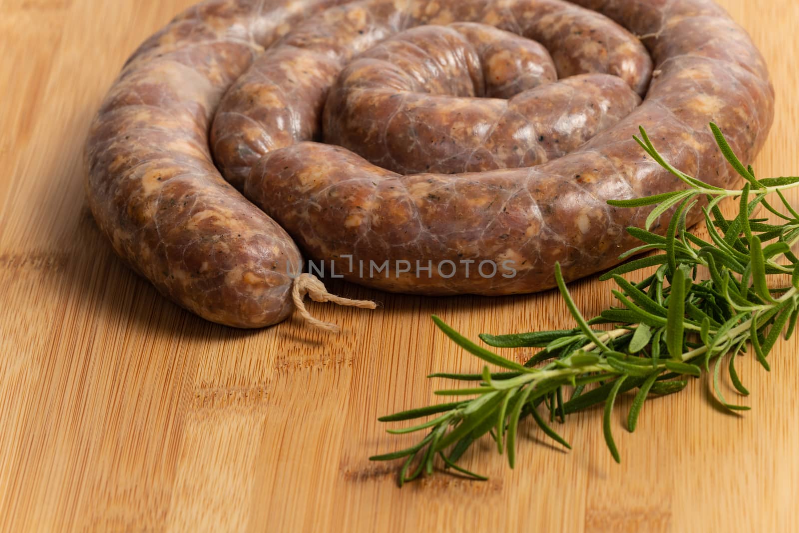 Raw Homemade Stuffed Pork Sausages by viscorp