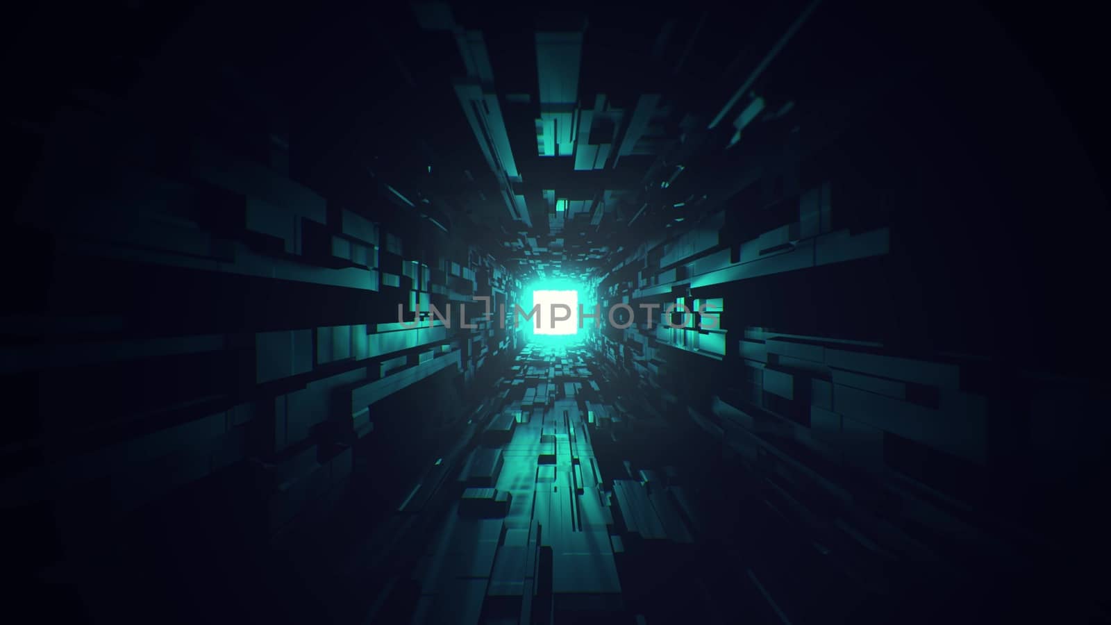 black scifi space tunnel background wallpaper with nice glow 3d rendering, vjloop, 3d illustration live wallpaper of a space shit hangar corridor with nice glow seamless looping loop