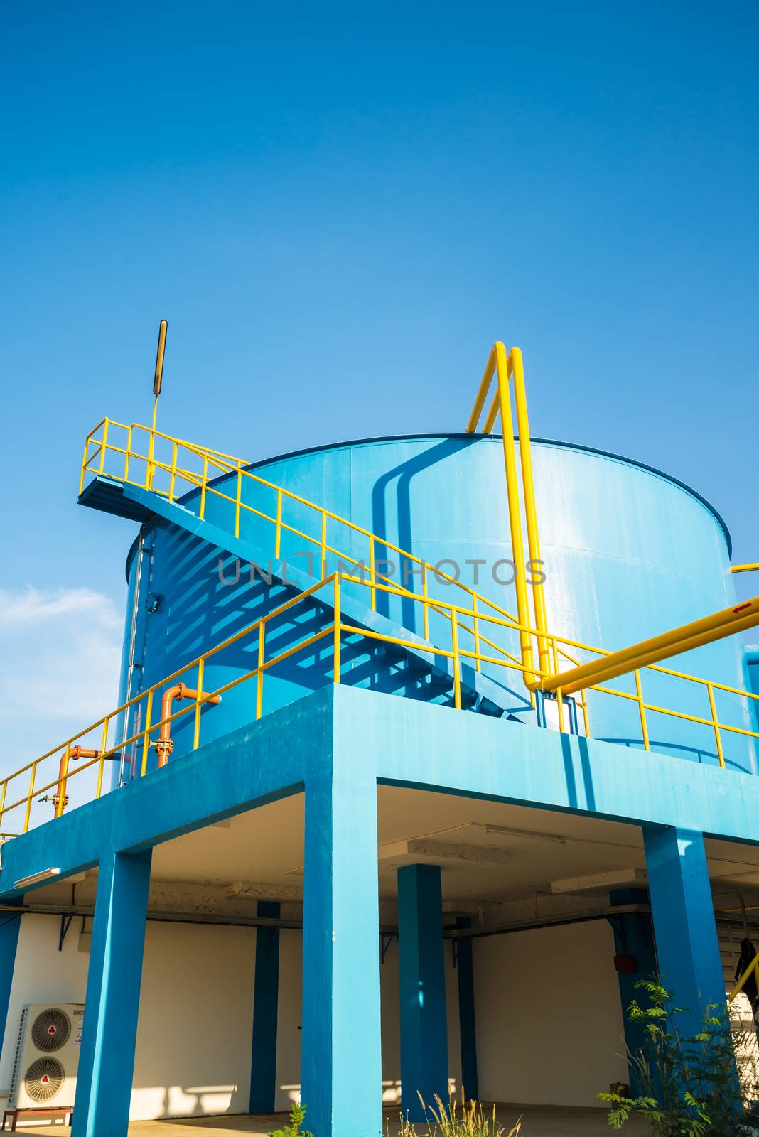 Water treatment plants of the Waterworks in Thailand.