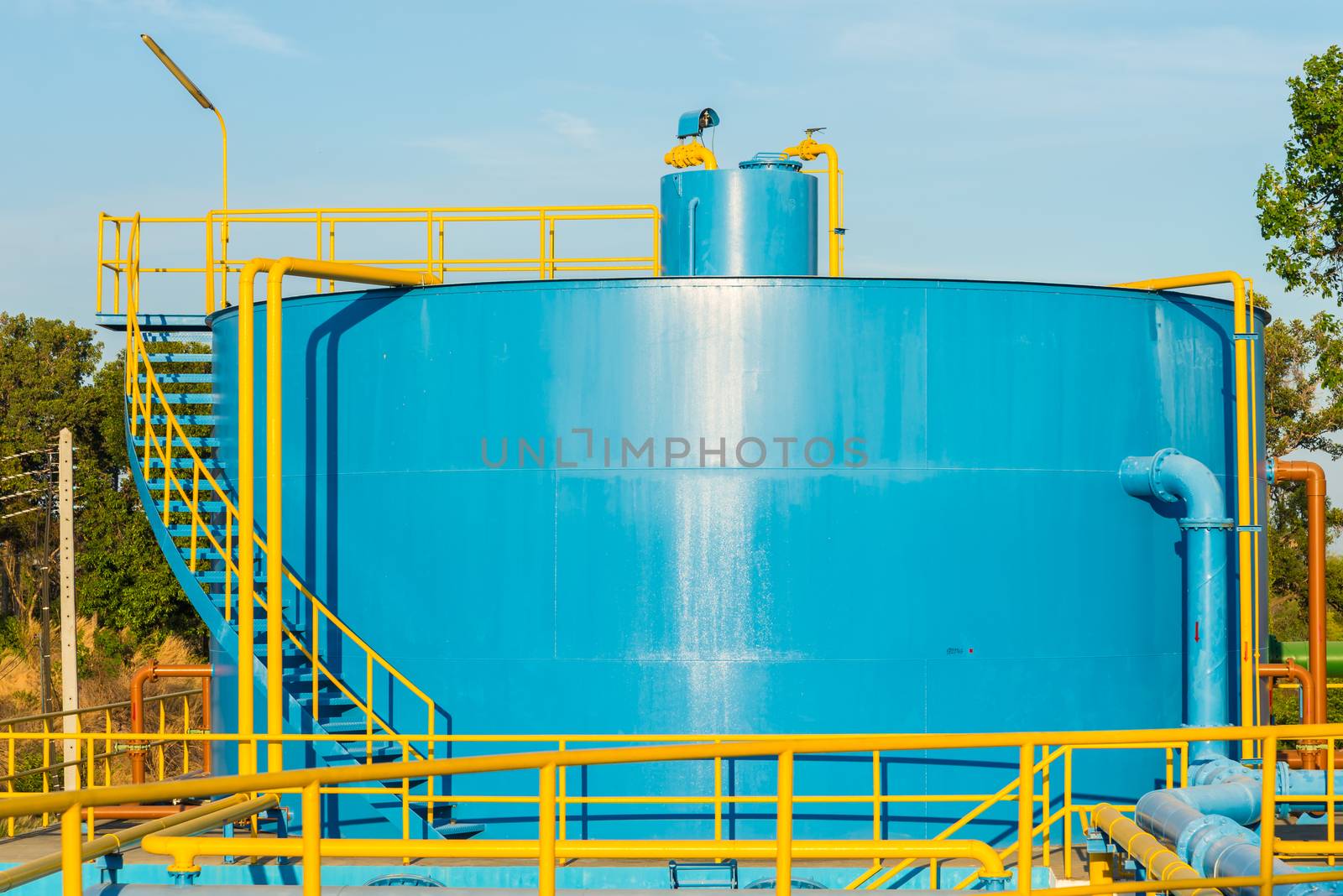 Water treatment plants of the Waterworks in Thailand.