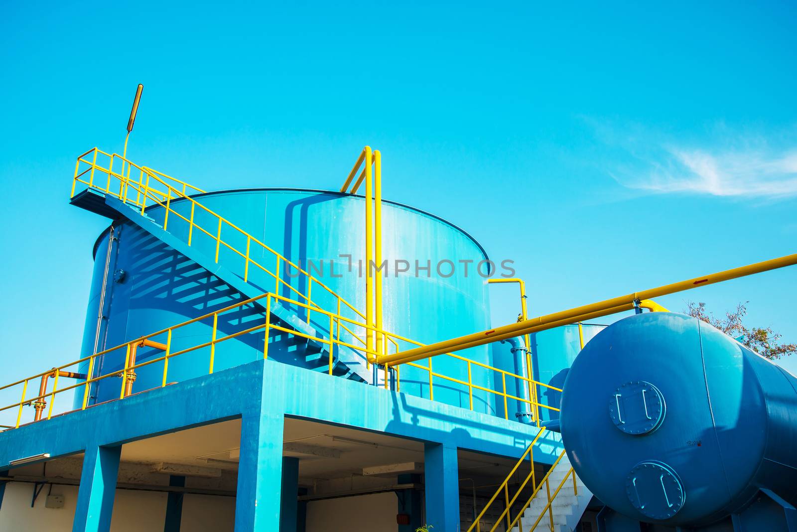 Water treatment plants of the Waterworks in Thailand.