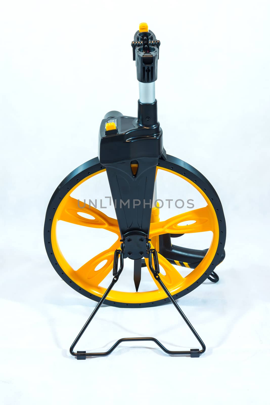 Rolling Wheels for survey on white background. isolated.