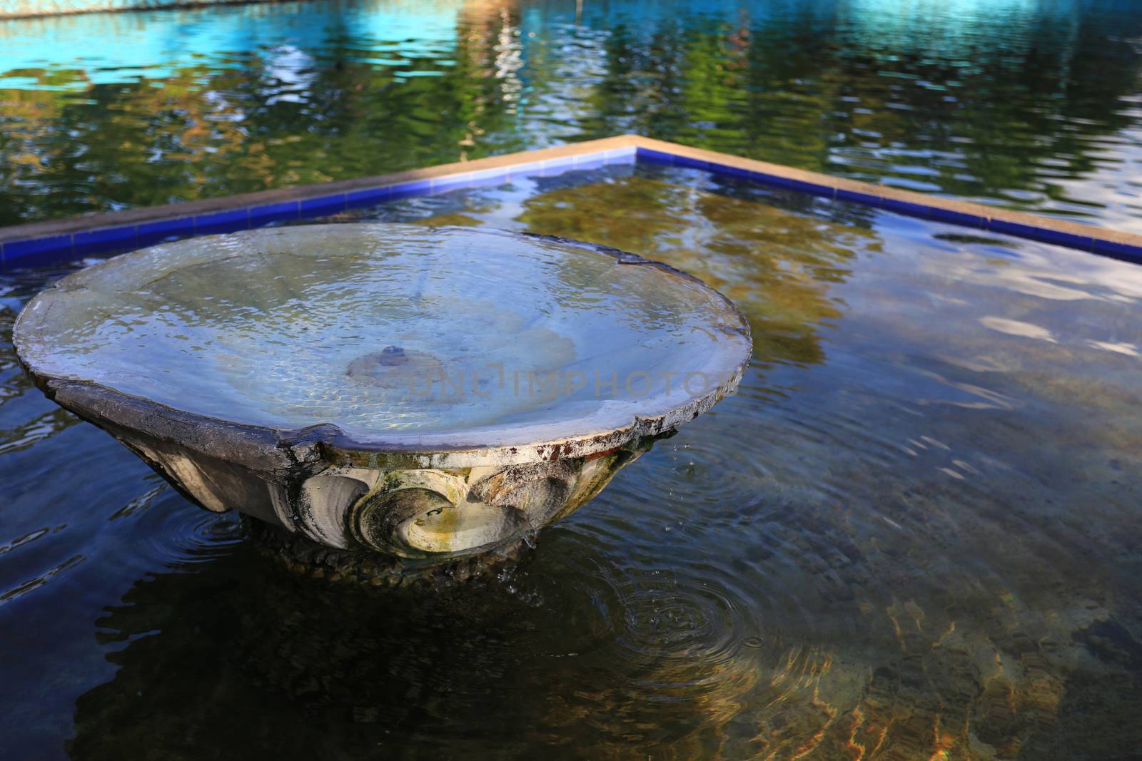 It's the construction for hot spring in the  hot spring pool.