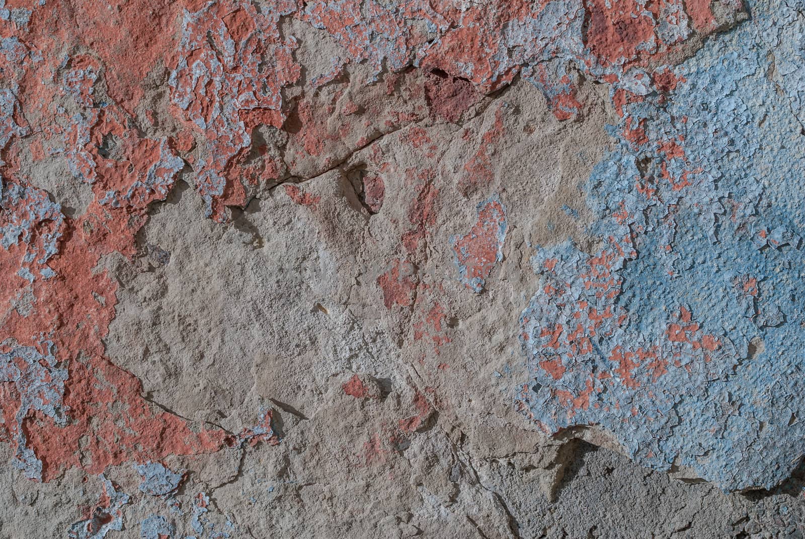 old chipped plaster on the concrete wall, chipped paint, texture, background by uvisni