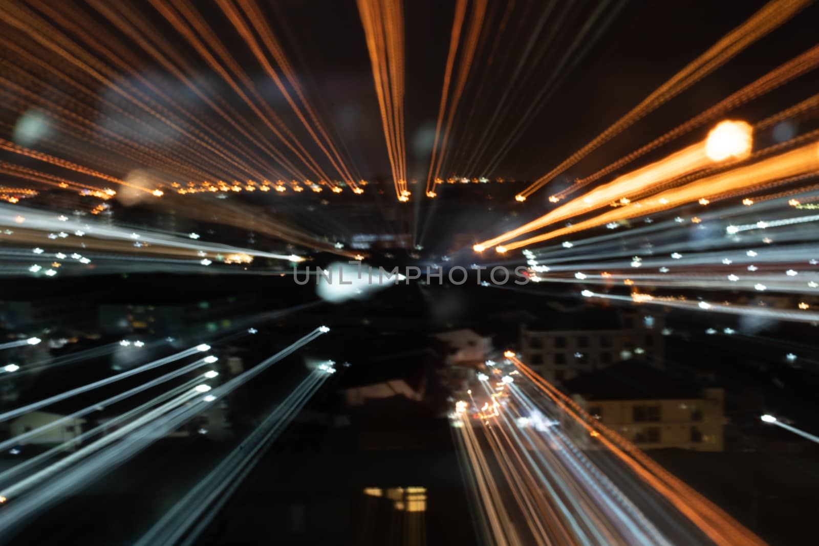 Abstract background of high speed traveling in city