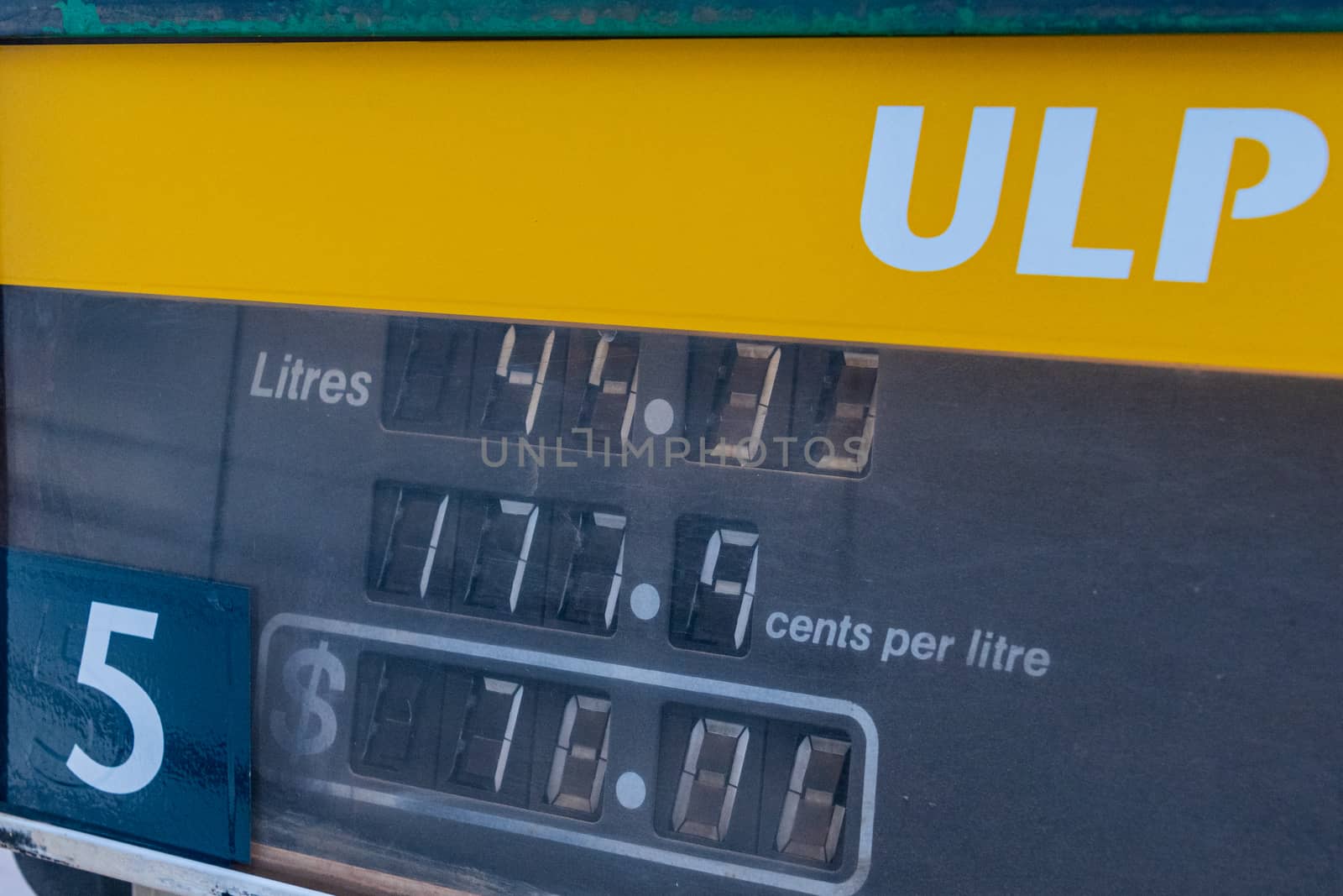 ULP unleaded petrol high prices in Australian bush close to Tom Price by MXW_Stock