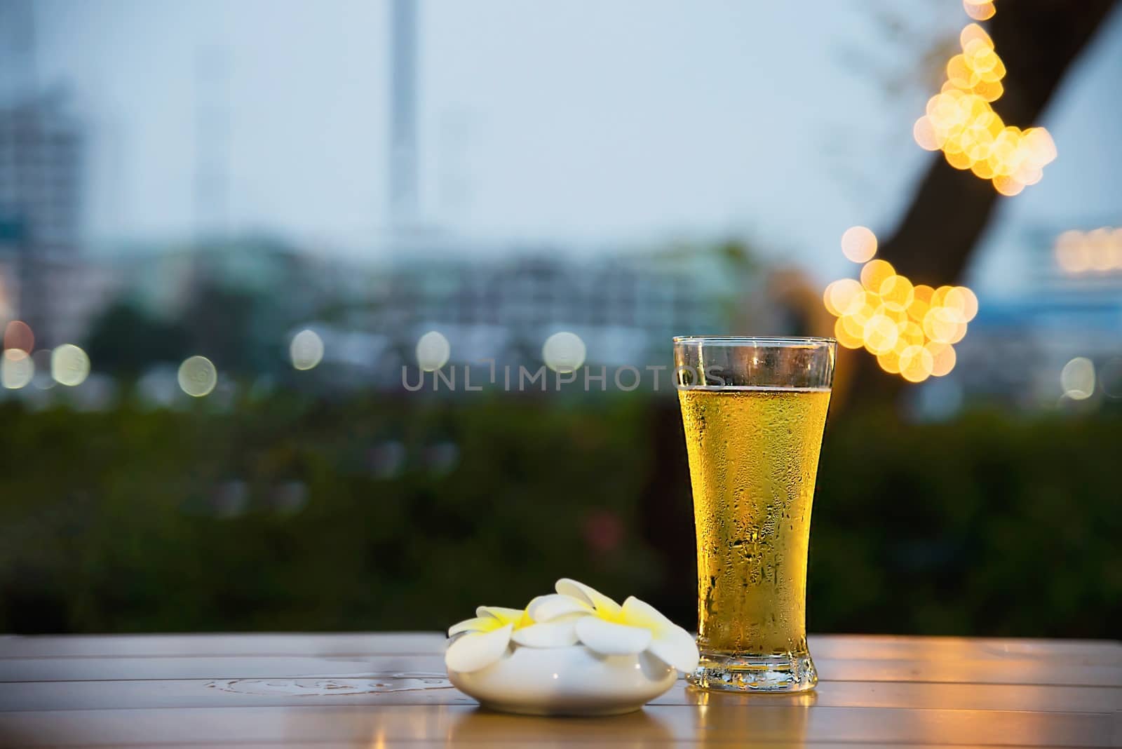 Cool beer glass in twilight by pairhandmade