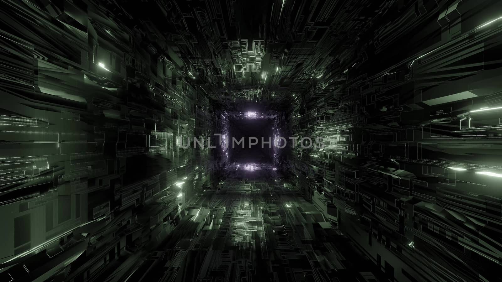 technic technology space tunnel background wallpaper 3d rendering 3d illustration, futuristic technic scifi space tunnel