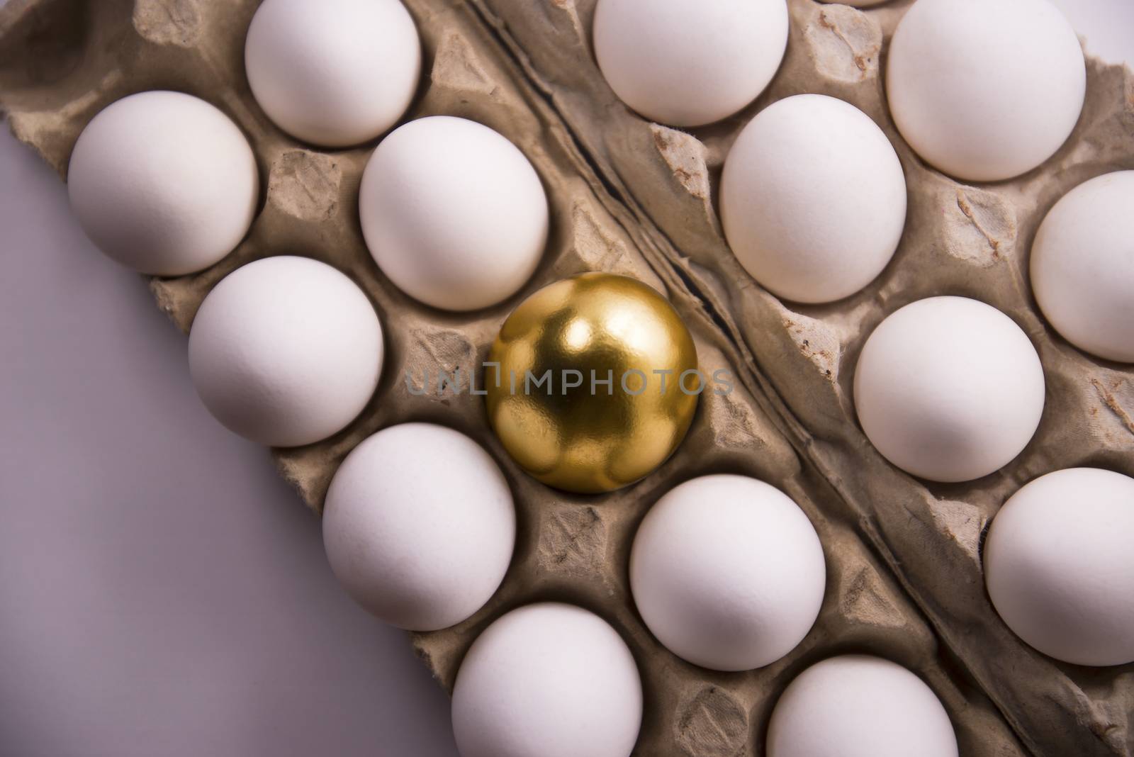 white eggs and Golden egg by butenkow