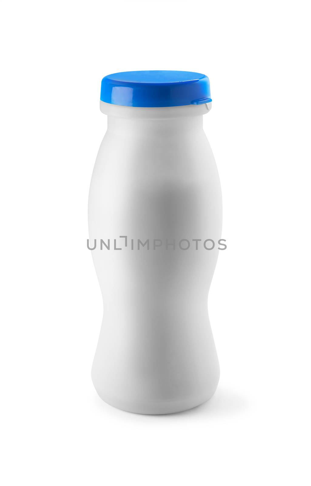 White plastic bottle. Clean pattern for packaging design