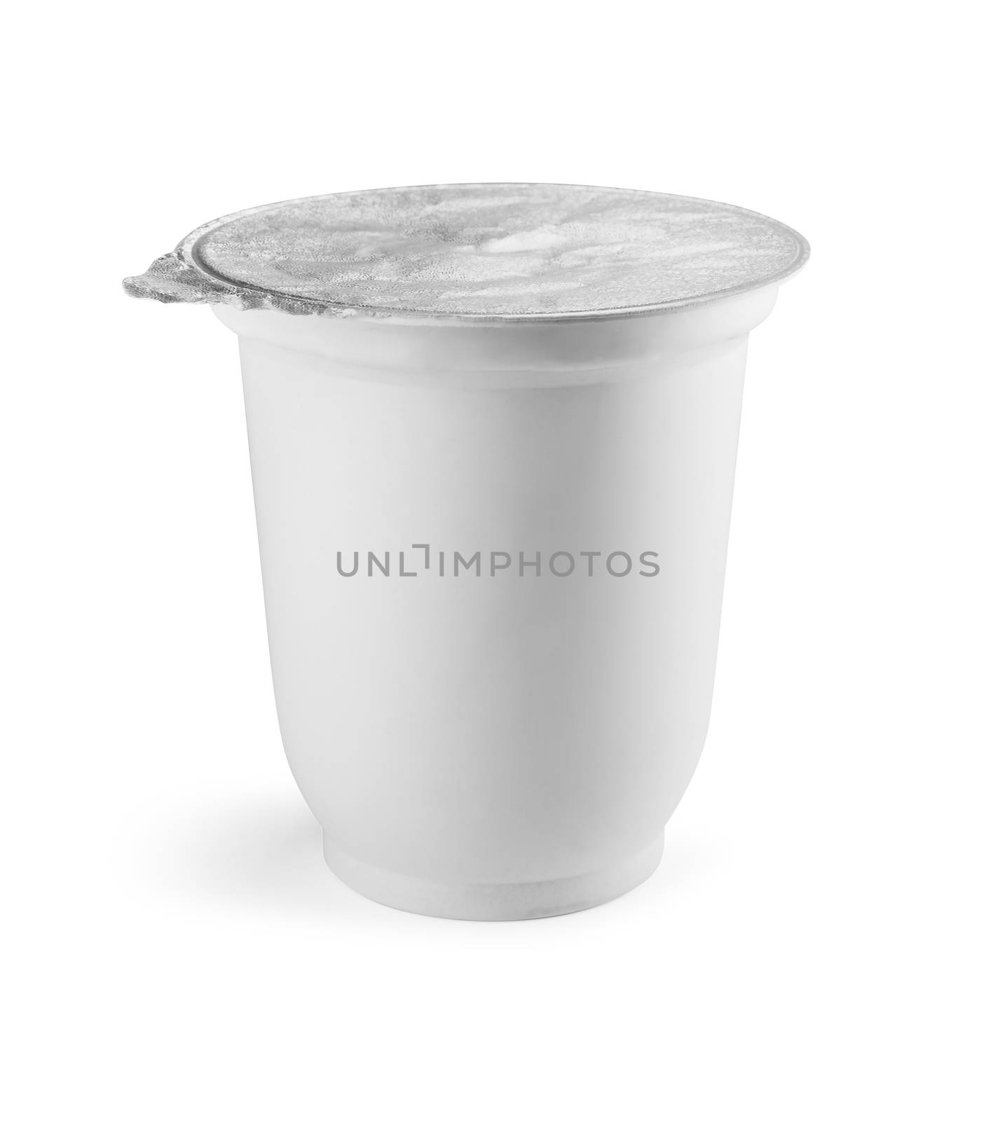 Plastic Cup on white background. Clean for your design
