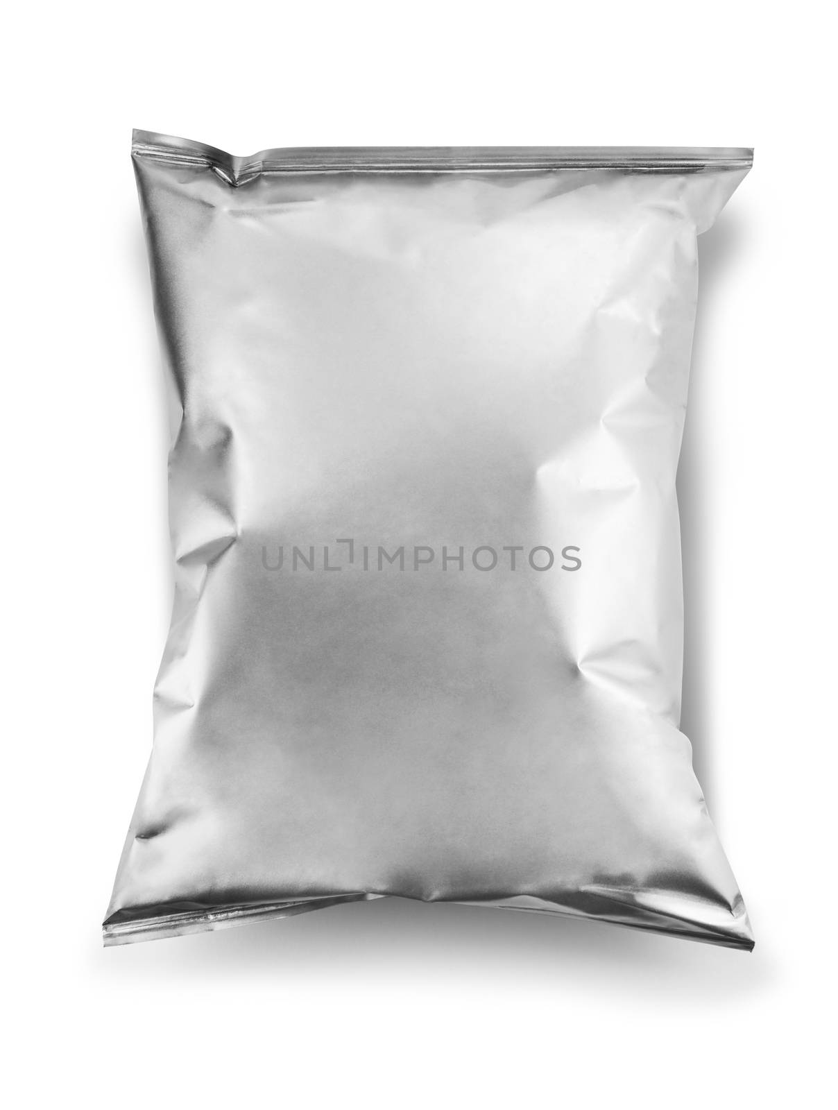 Packing aluminiumon white background. Clean for your design