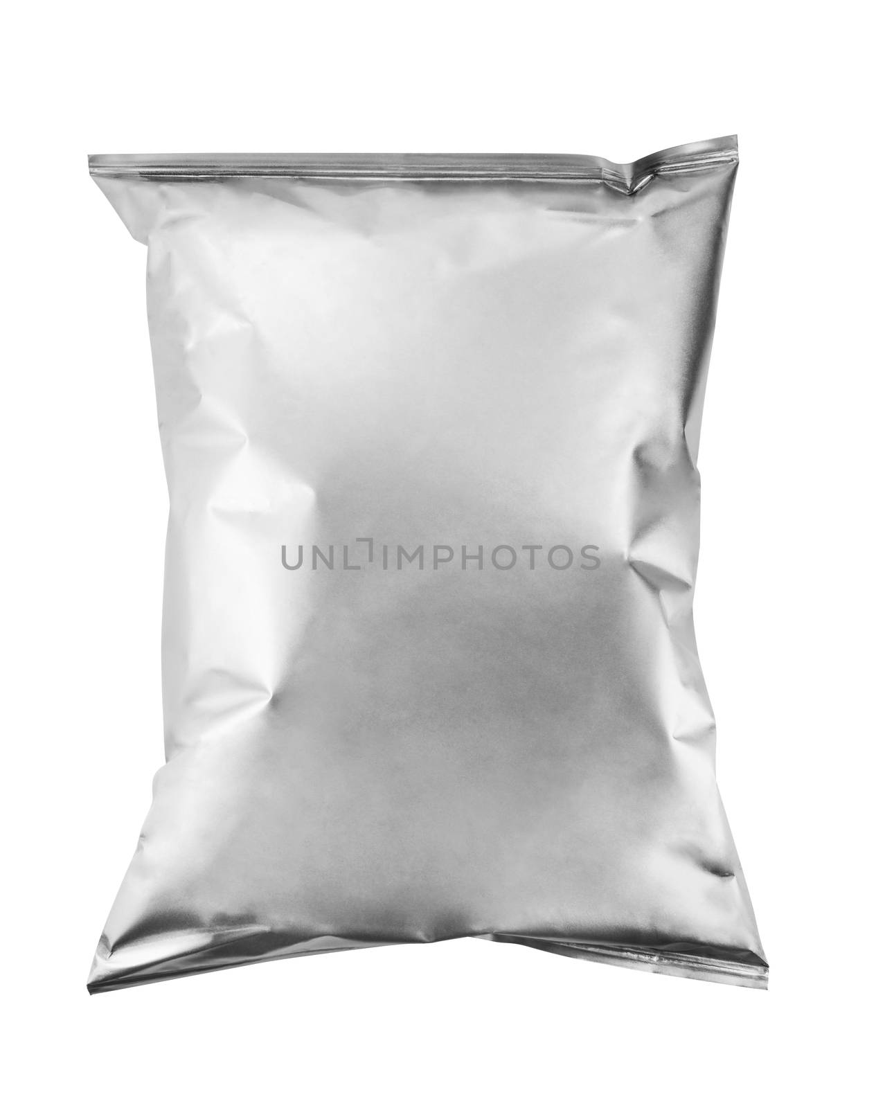 Packing aluminiumon white background. Clean for your design