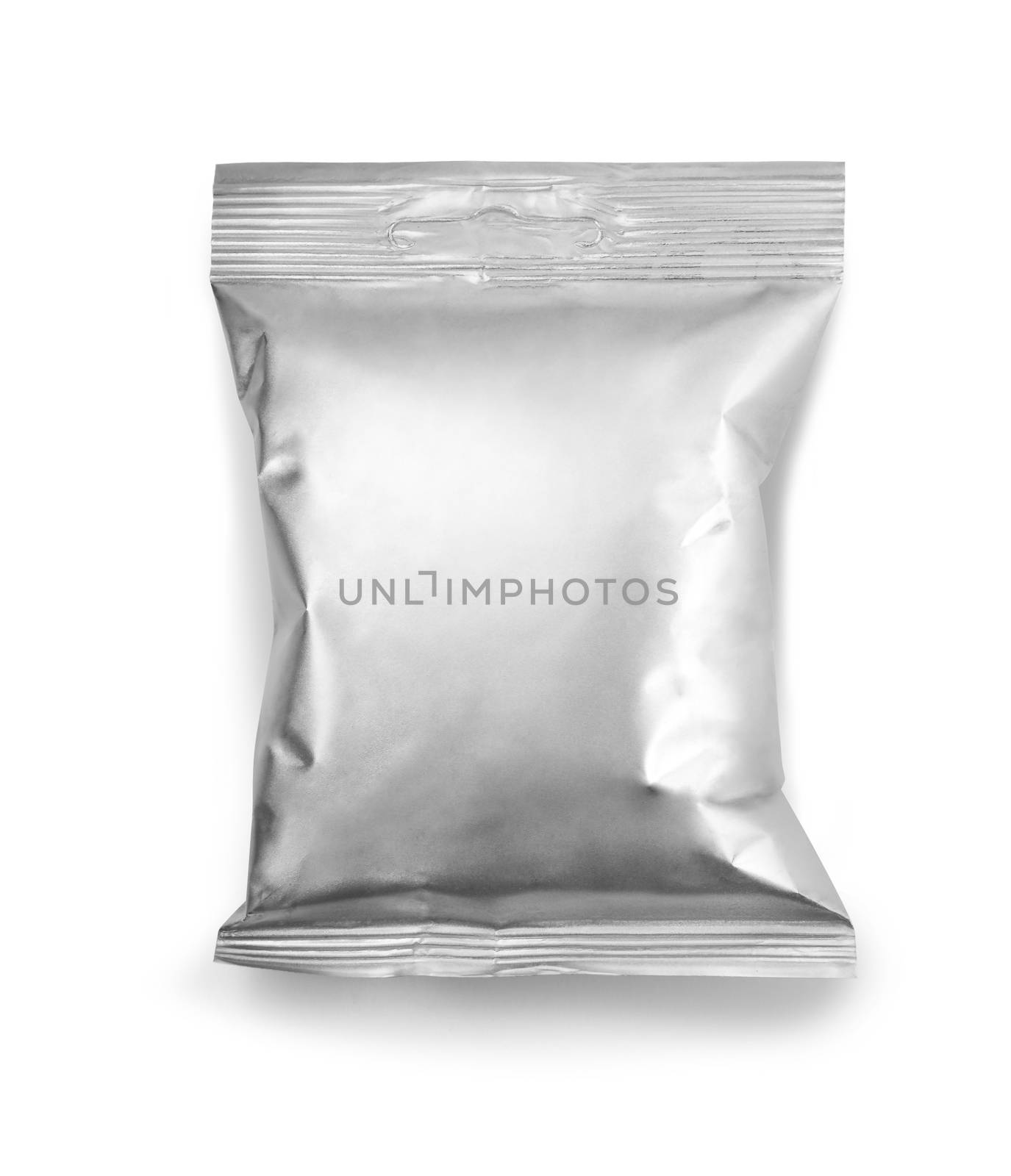 Packing aluminiumon white background. Clean for your design