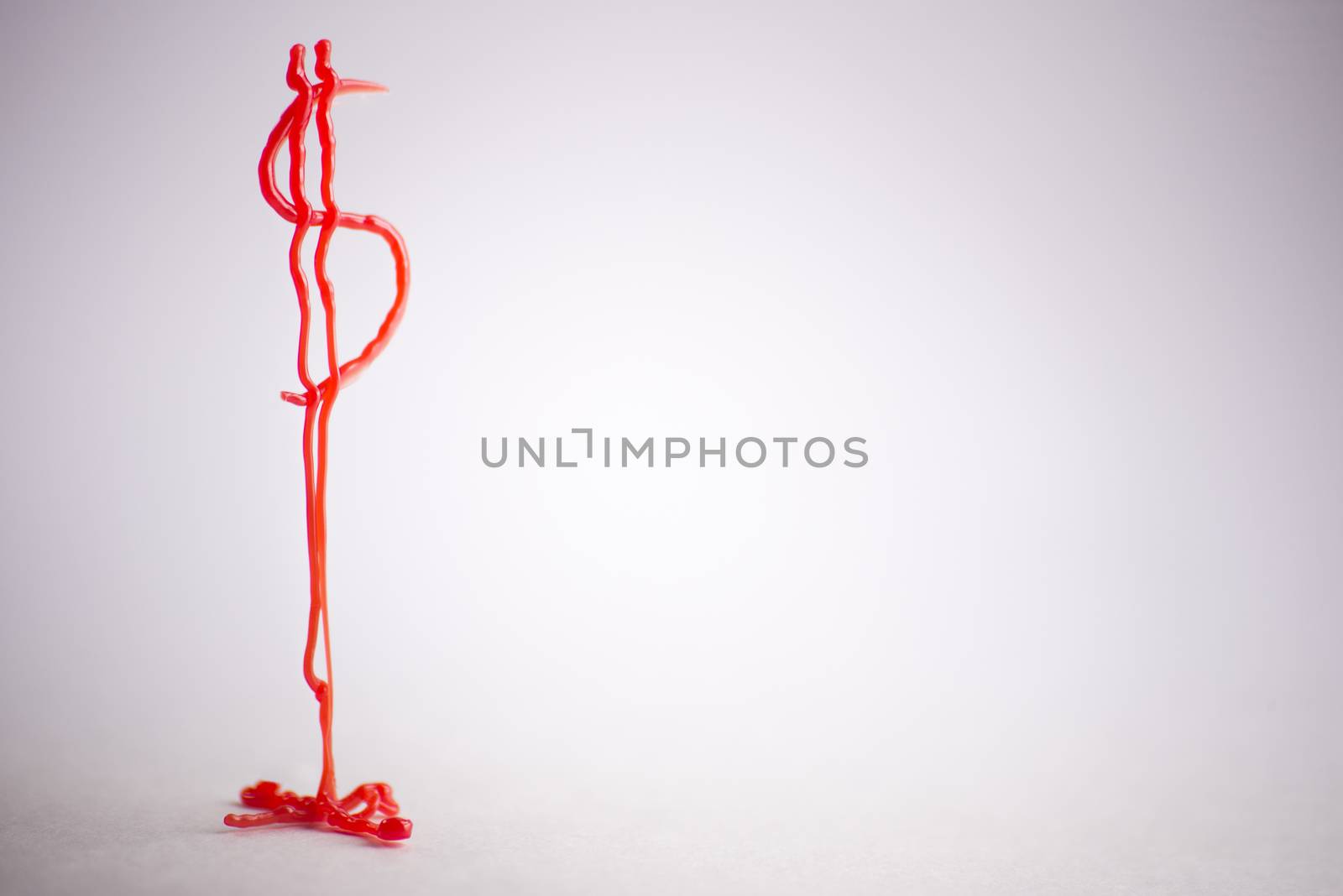 3d red dollar sign on white background