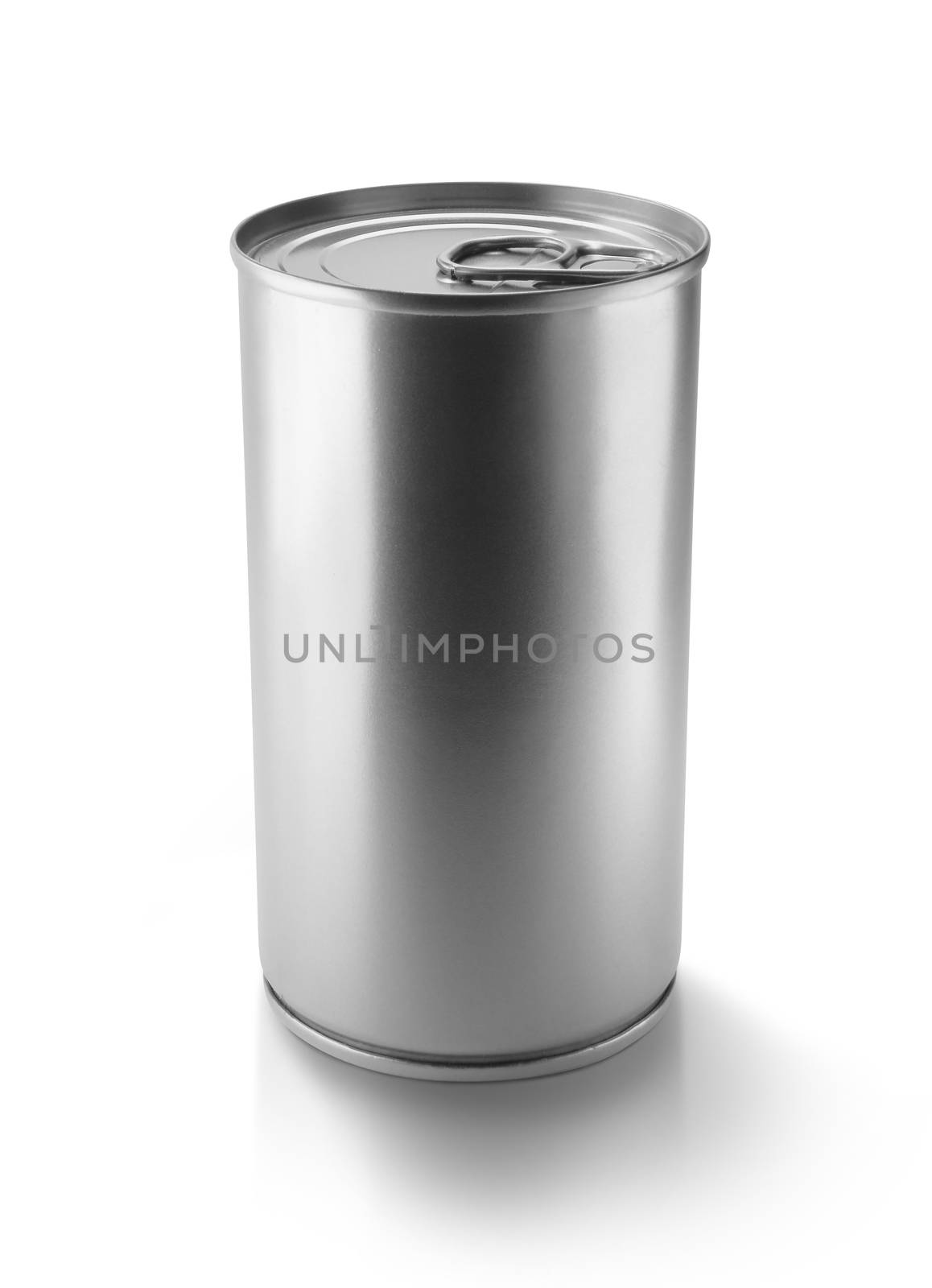 aluminum tin on white background by butenkow