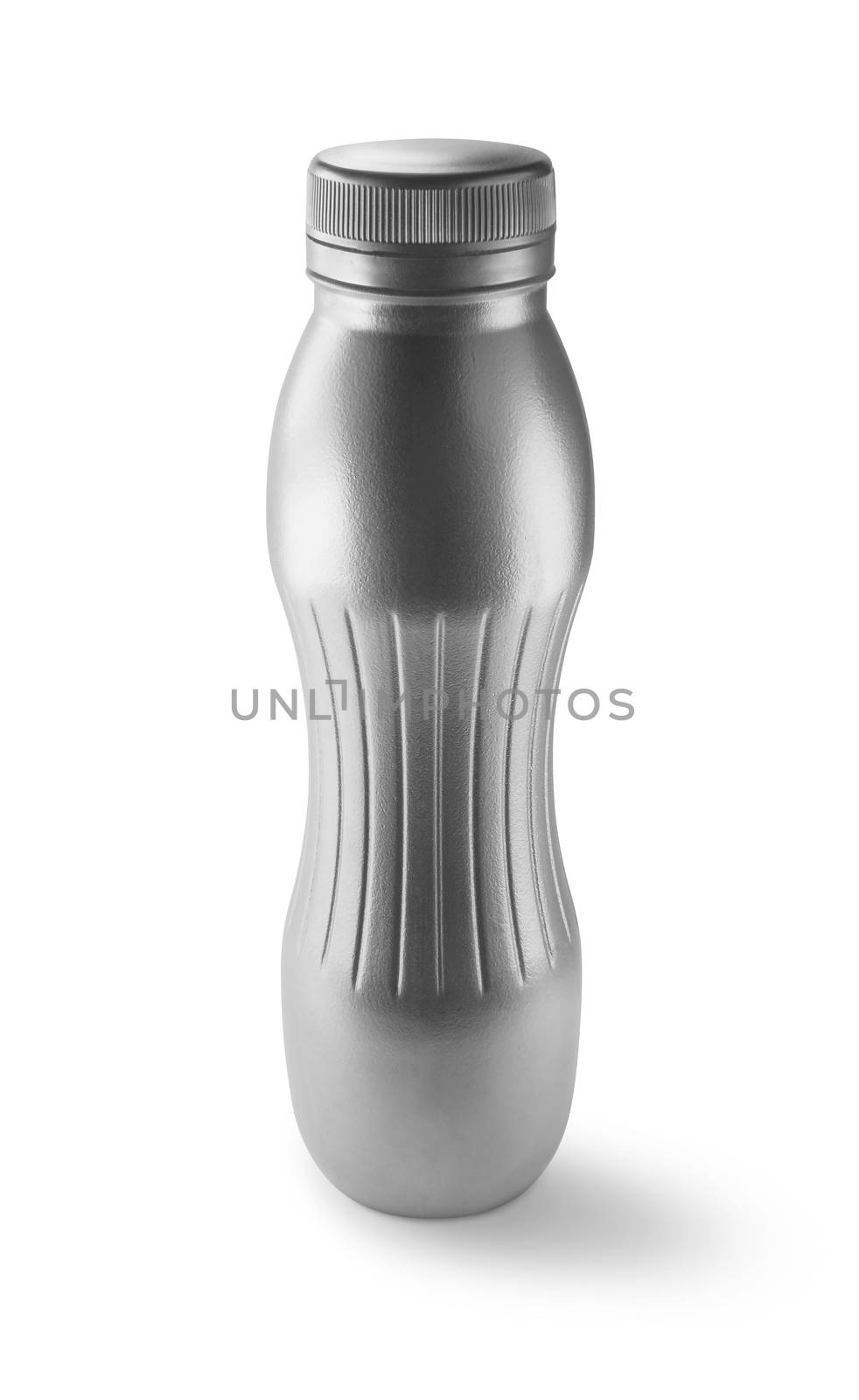aluminium bottle on white background by butenkow