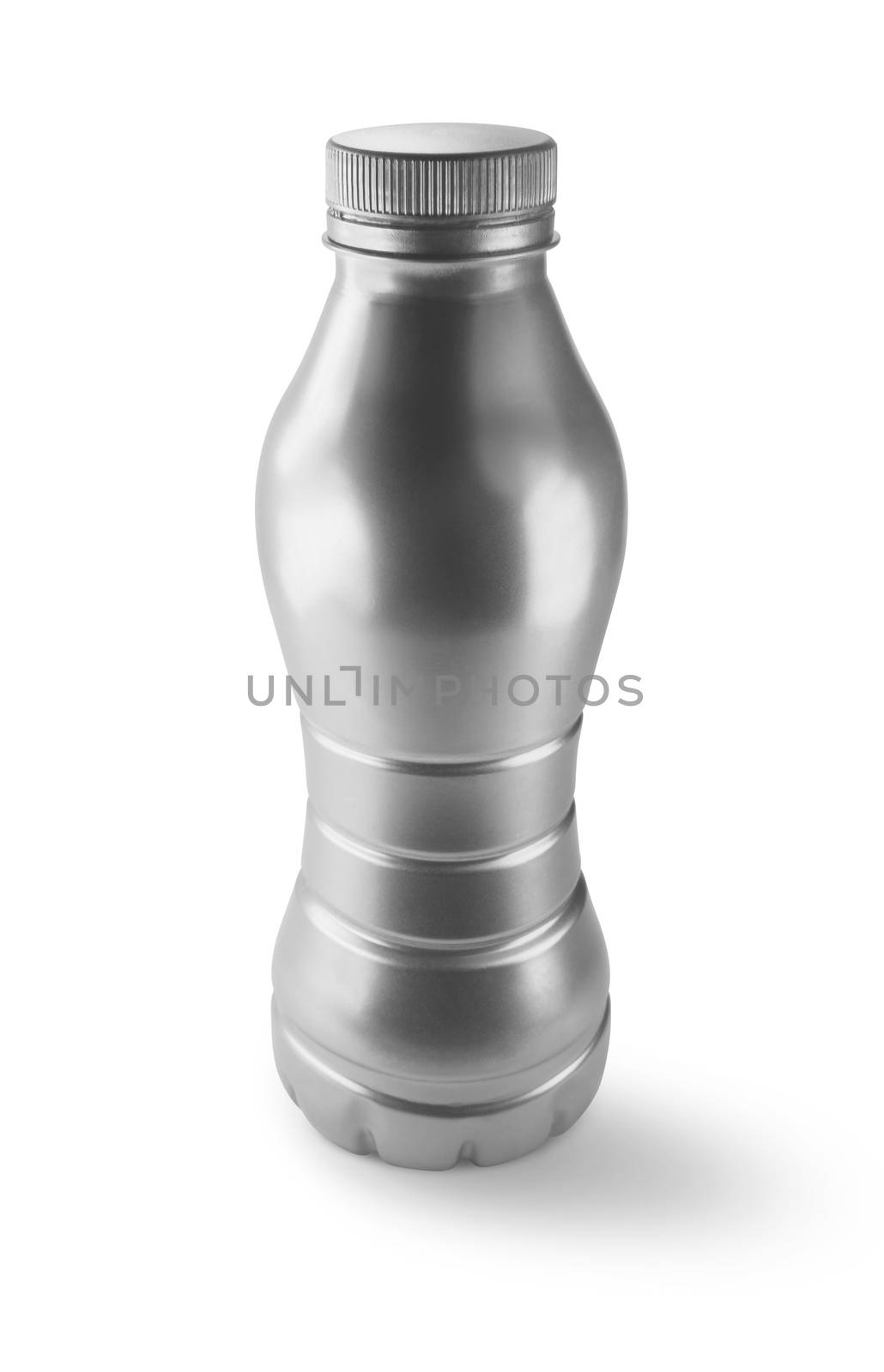 aluminium bottle on white background by butenkow