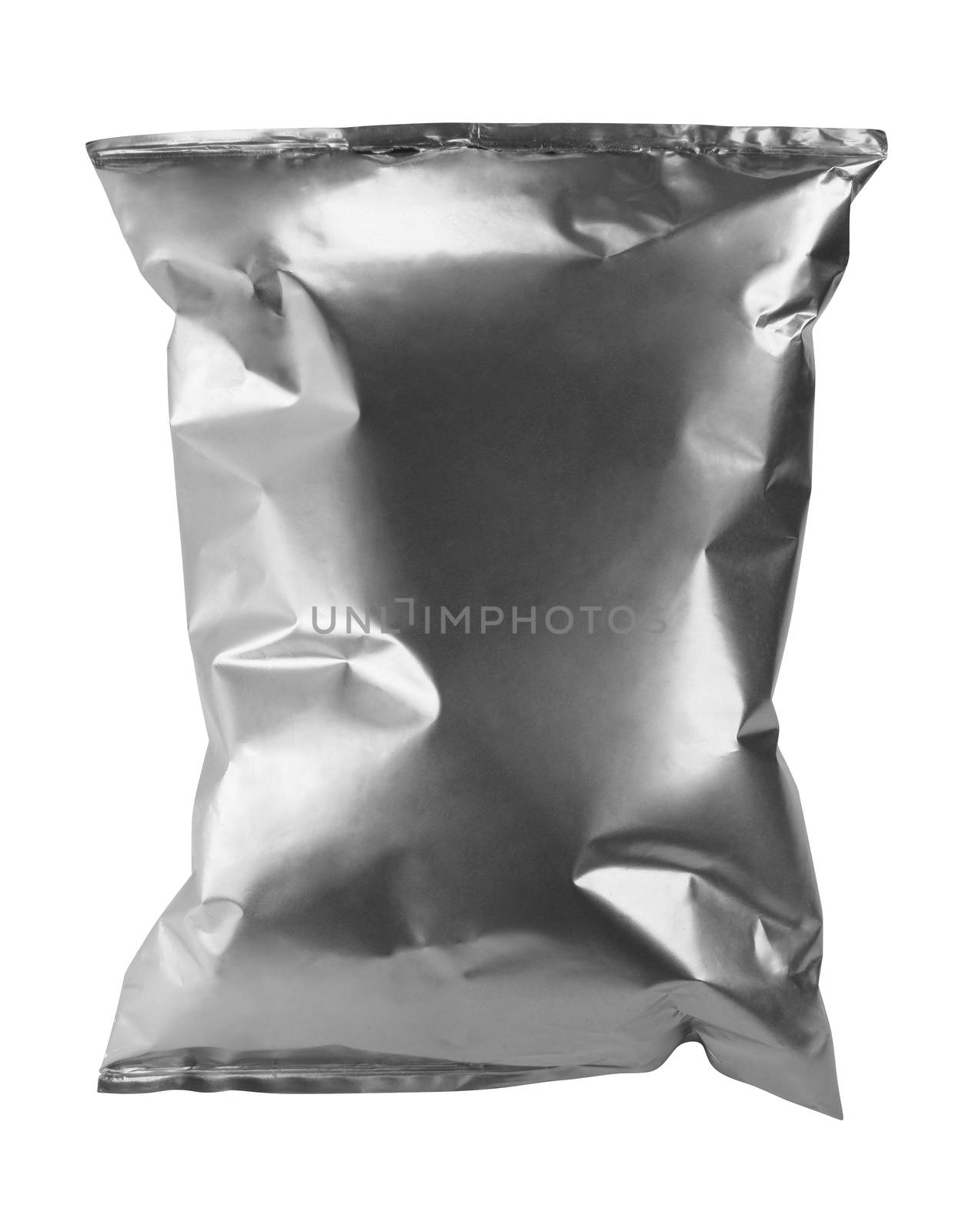 Packing aluminiumon white background. Clean for your design