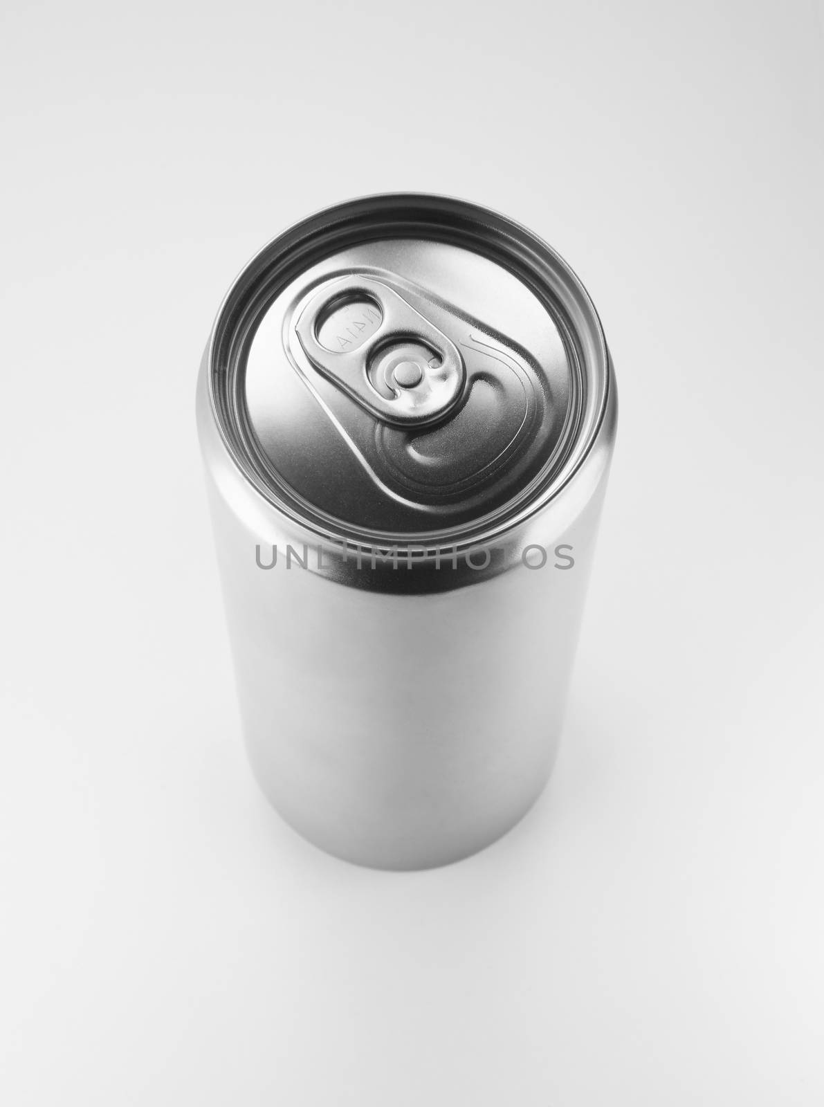 aluminum can on white background by butenkow