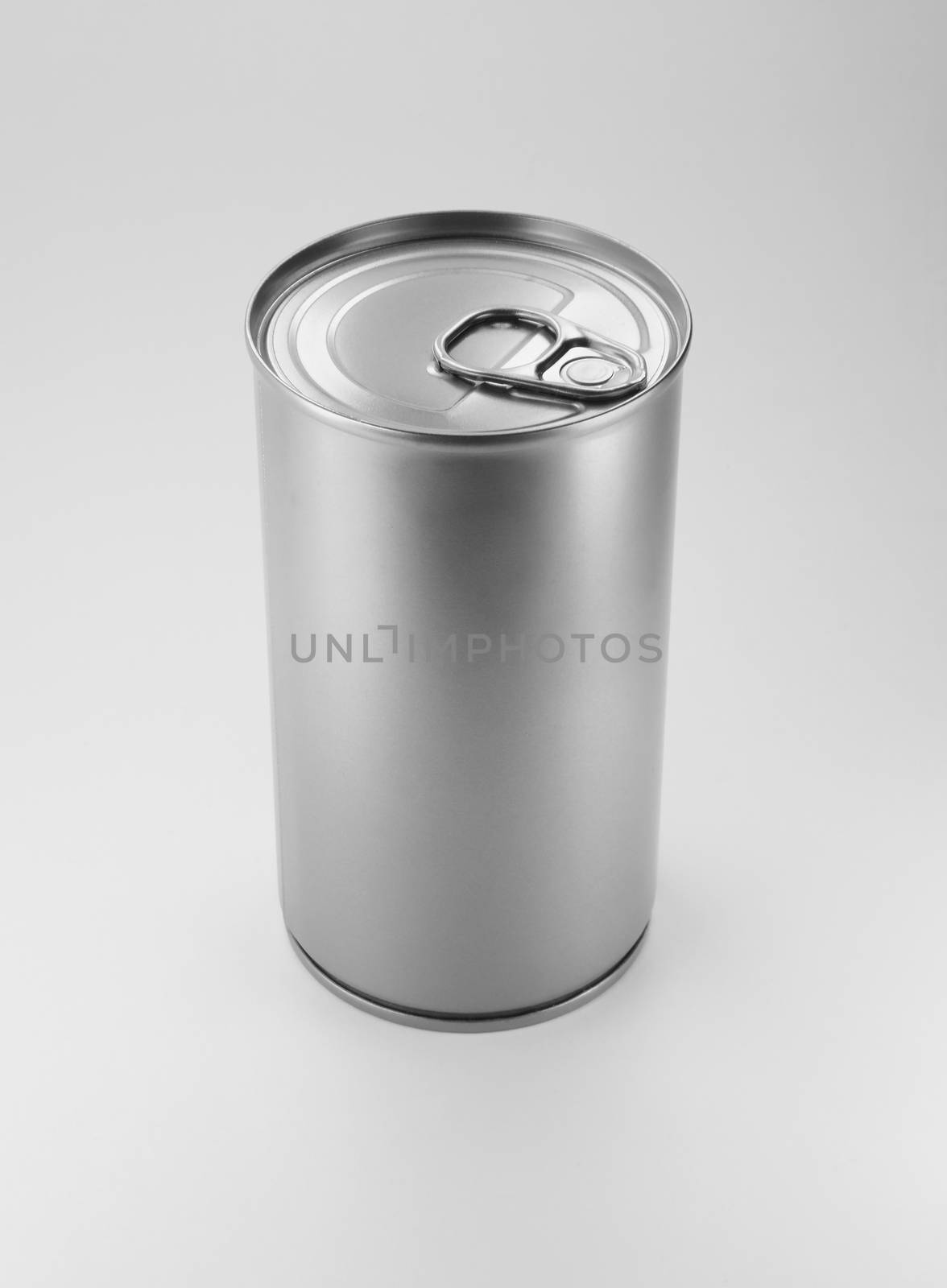 Aluminum can on white background. Clean for your design