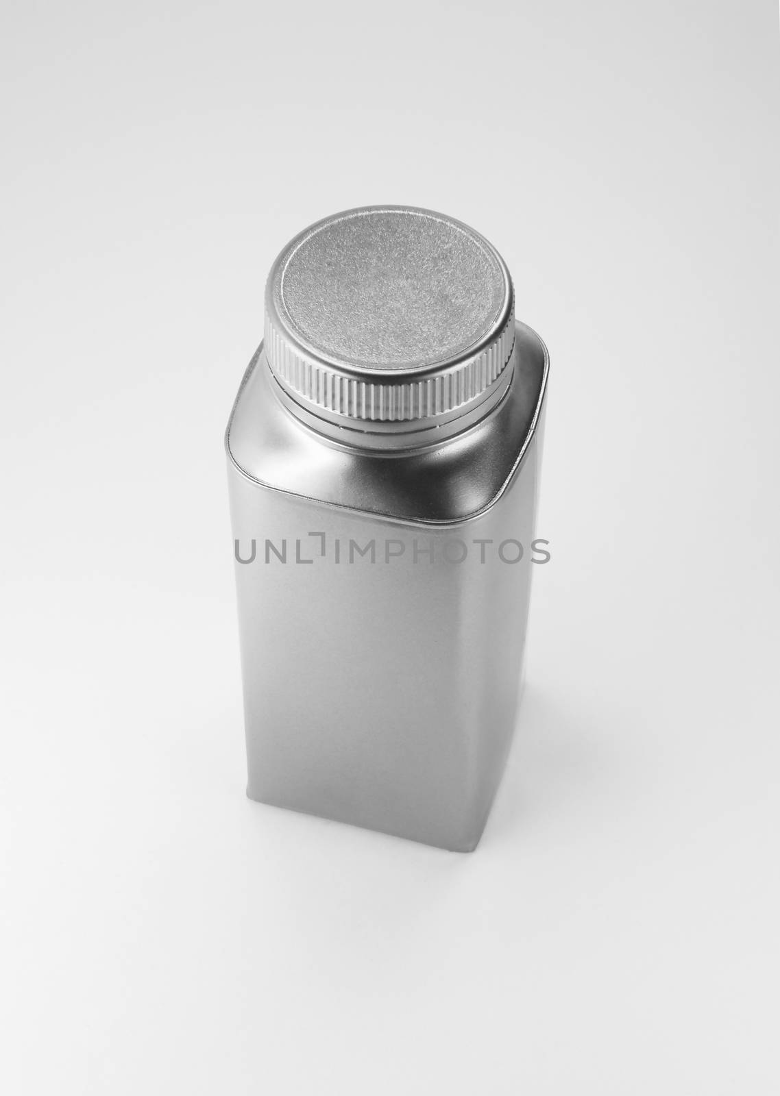 aluminium bottle on white background by butenkow