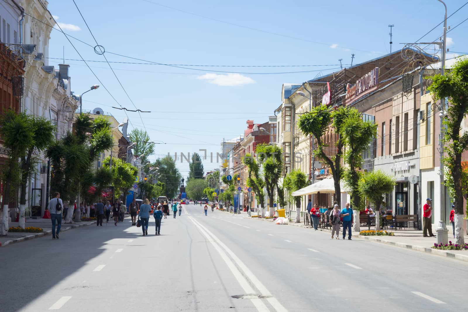 Historical street named after Kuibyshev in Samara, Russia. by butenkow