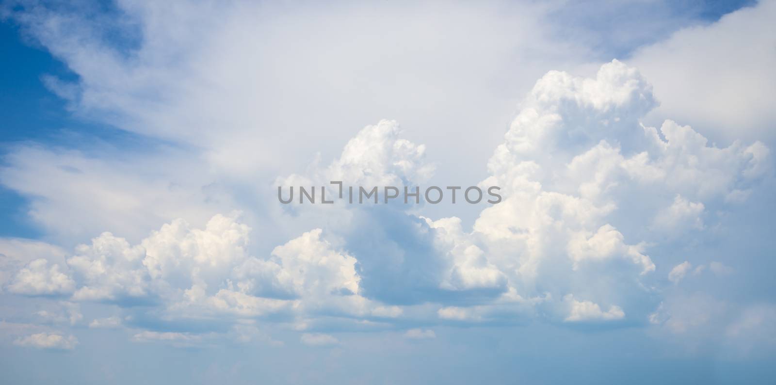 White clouds on the blue sky during the day by butenkow