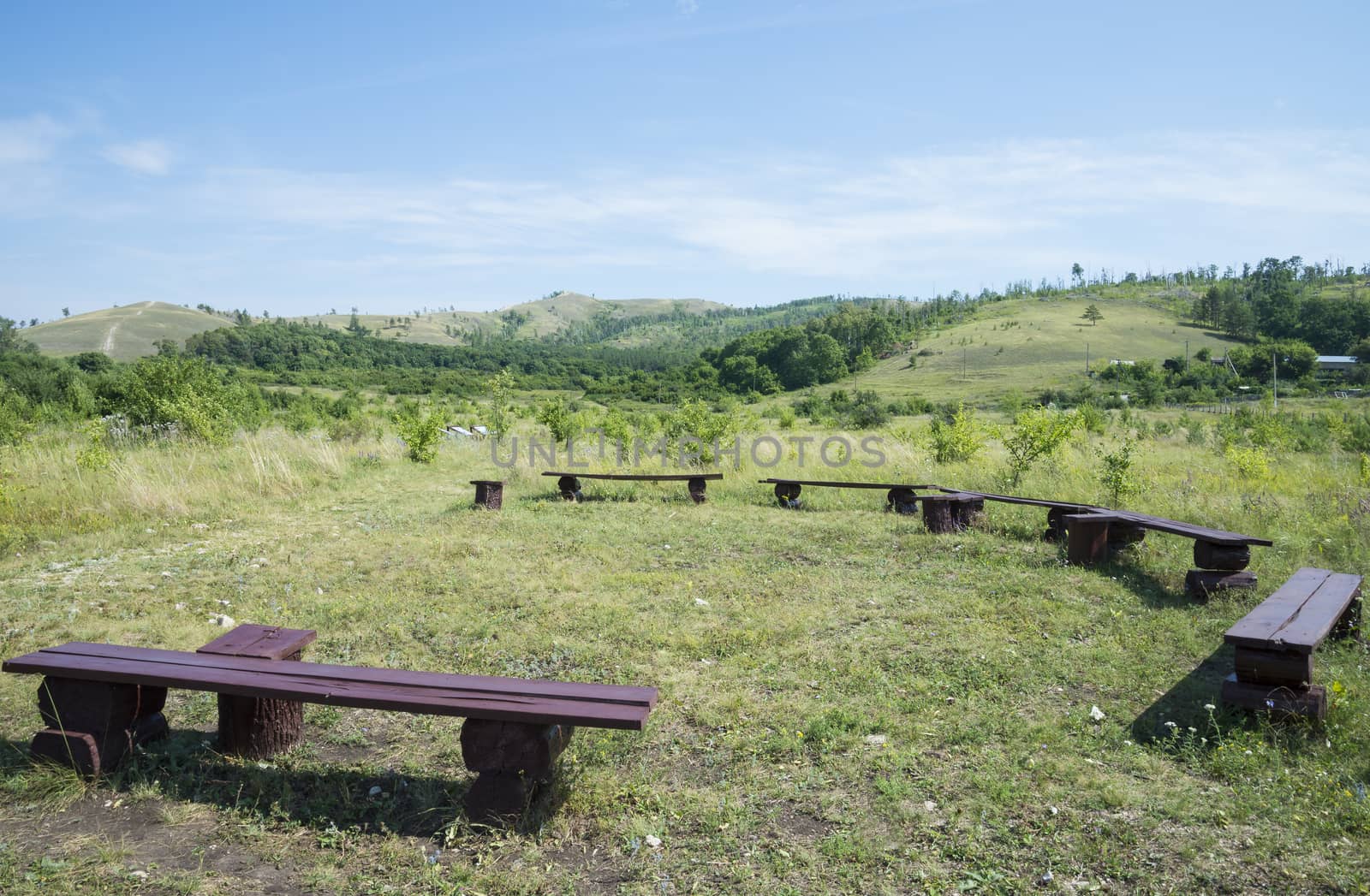 Molodetskiy Kurgan. Attraction of the Samara region. On a Sunny summer day