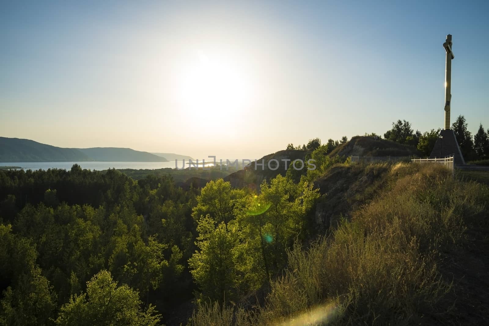 Tsarev kurgan. Attraction of the Samara region. On a Sunny summer day.