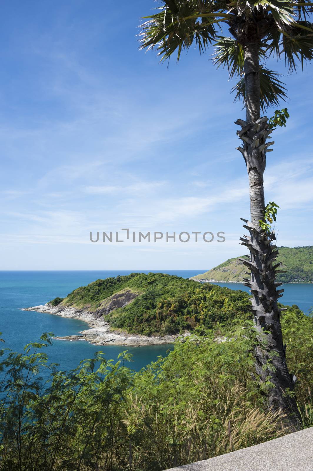 The landscape of the island of Phuket Thailand. Day 20 December 2018.