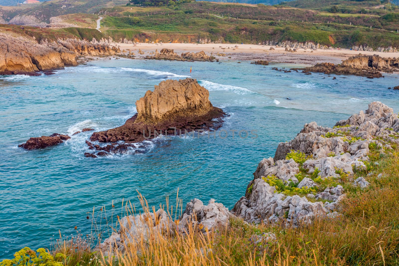 View of the Toro Beach, Llanes, Asturias, Spain