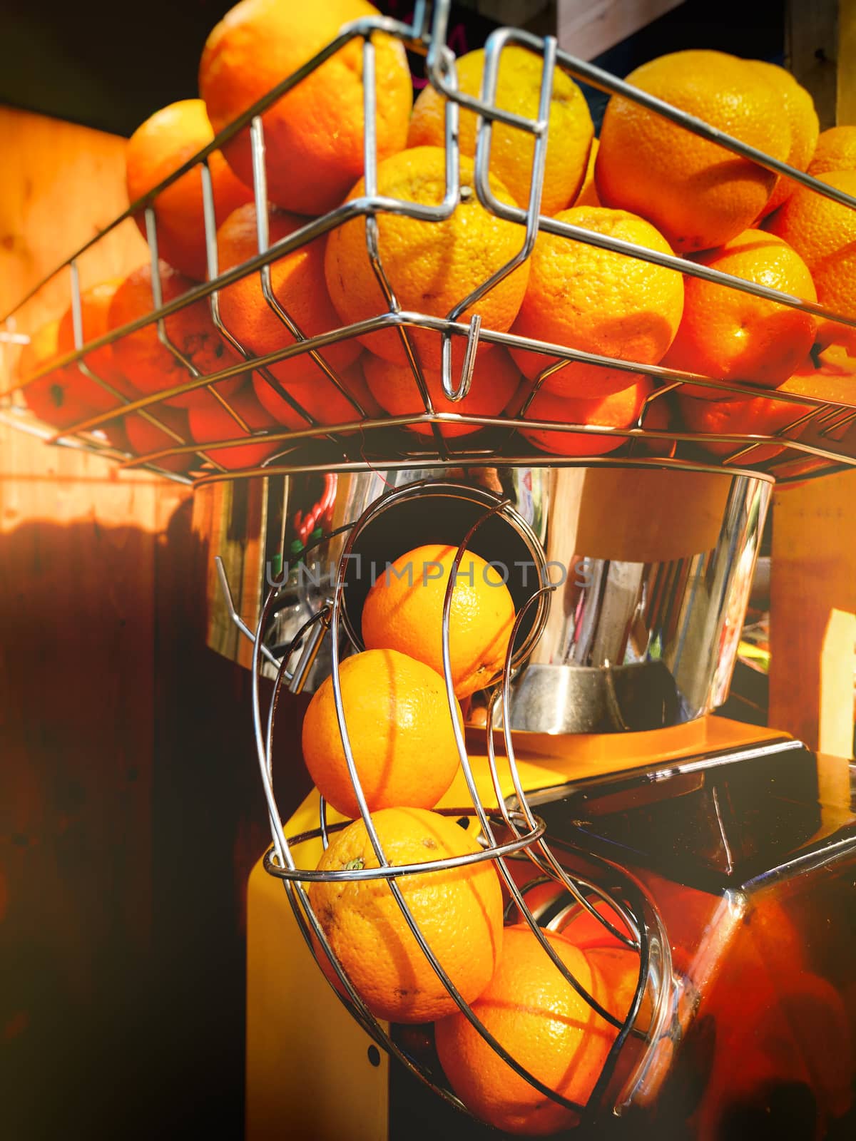 an orange juice machine squeezer in industry .